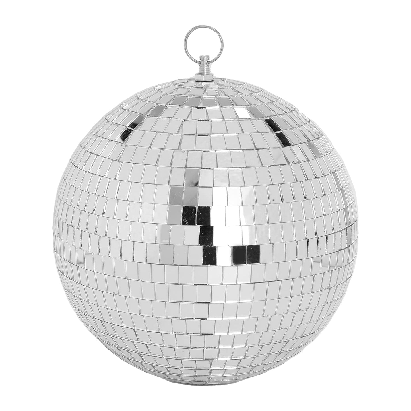 DJBoomy 8 Inch Hanging Mirror Disco Ball: Silver Disco Balls Decorations Mirror Ball with Hanging Ring for Party Decor Home Events DJ Parties