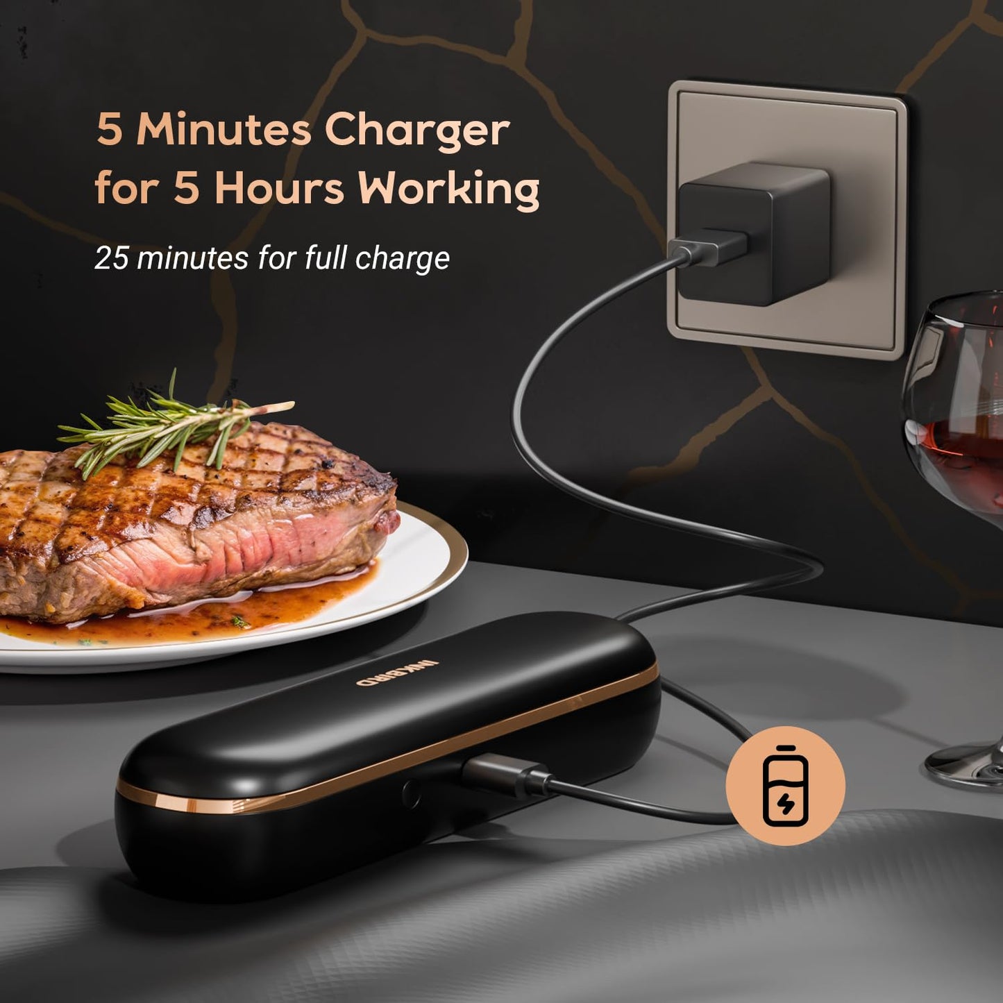 INKBIRD Wireless Meat Thermometer,300ft Bluetooth Thermometer with IP67 Waterproof Meat Probe,Smart App Control for Cooking, Oven, Grill, BBQ, Smoker, Rotisserie Rechargeable