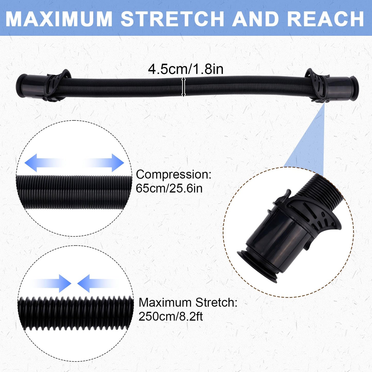 Replacement Hose for Shark Vacuum, Durable Vacuum Cleaner Hose Replacement Parts Attachments Accessories Compatible with Shark LA502 LA502NP LA322 LA322NP LA300 (White) and LA301C