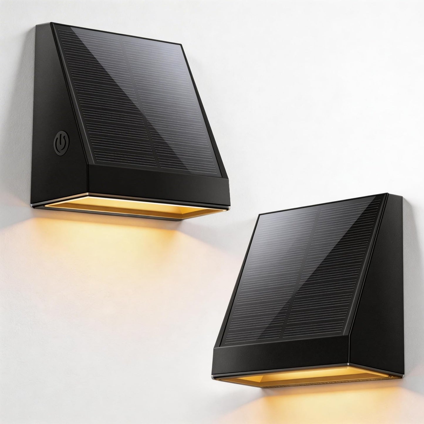 Soiarllt 2 Pack Solar Wall Sconces Outdoor, Solar Lights Outdoor for Deck Patio Fence Garage Door Dawn Lighting Wall Sconce IP65 Waterproof