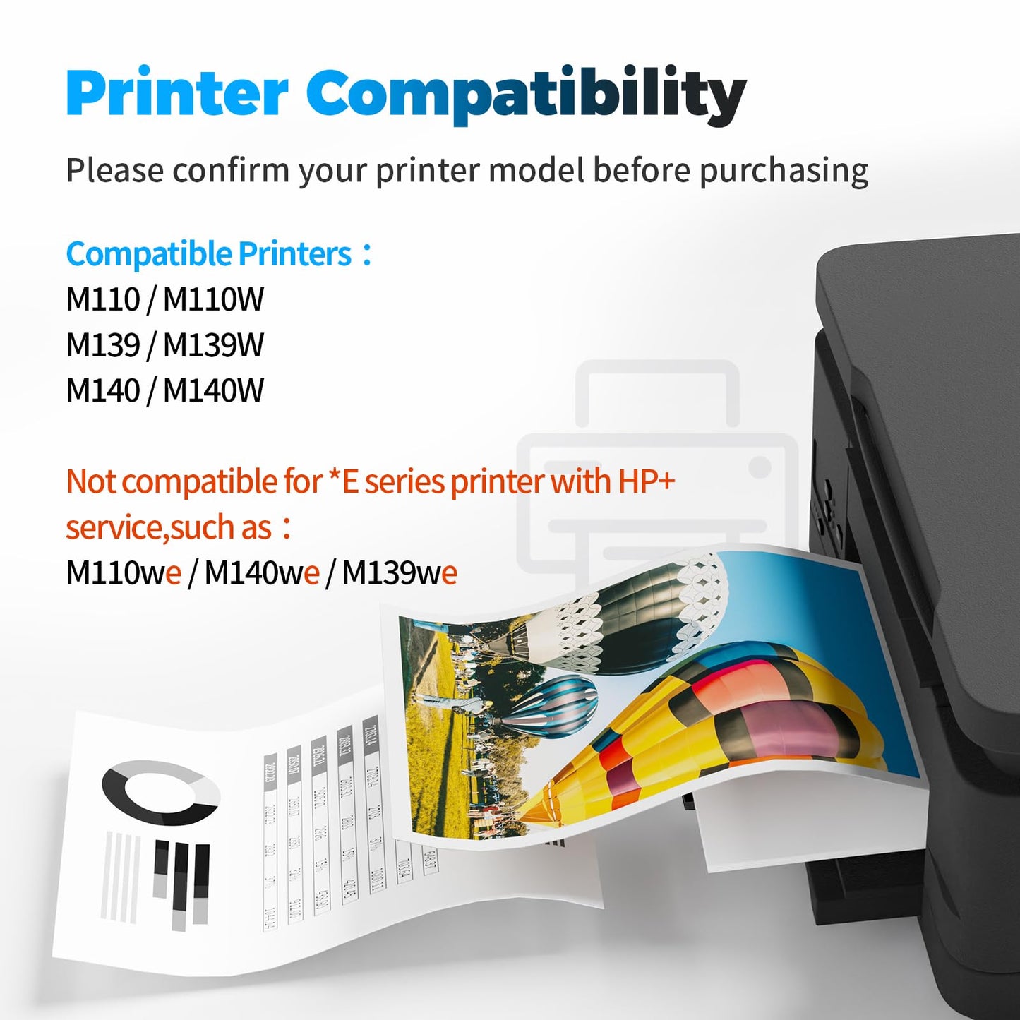 BAIINK 141A Toner Cartridge High Yield (with Chip) Replacement for HP 141A Toner Cartridge for HP Pro M110w MFP M139w M140w Toner (1 Black)