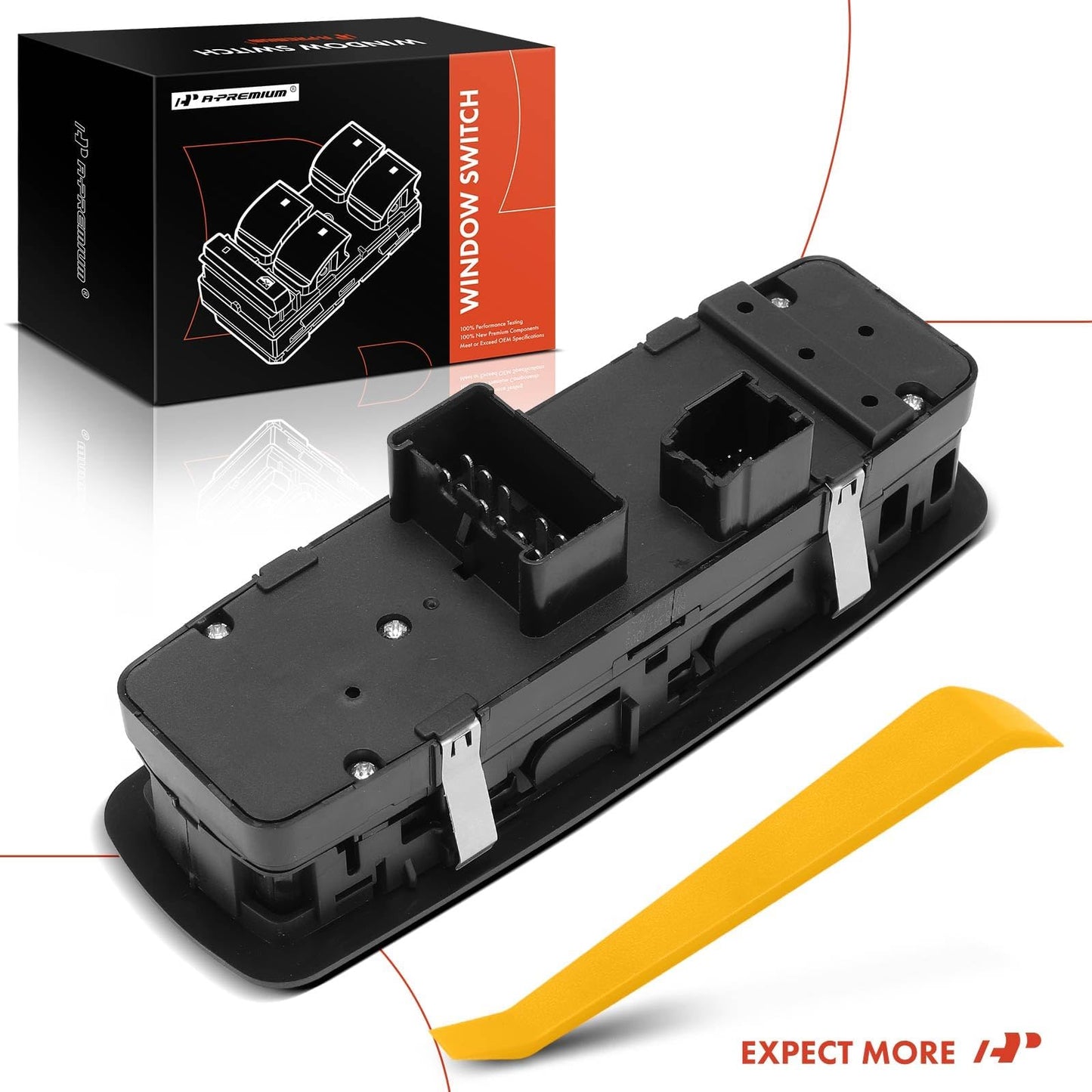 A-Premium Master Power Window Switch Compatible with Dodge Journey 2011-2016, 8+13 Pins, With Driver Auto Up/Down, Front Left Driver Side