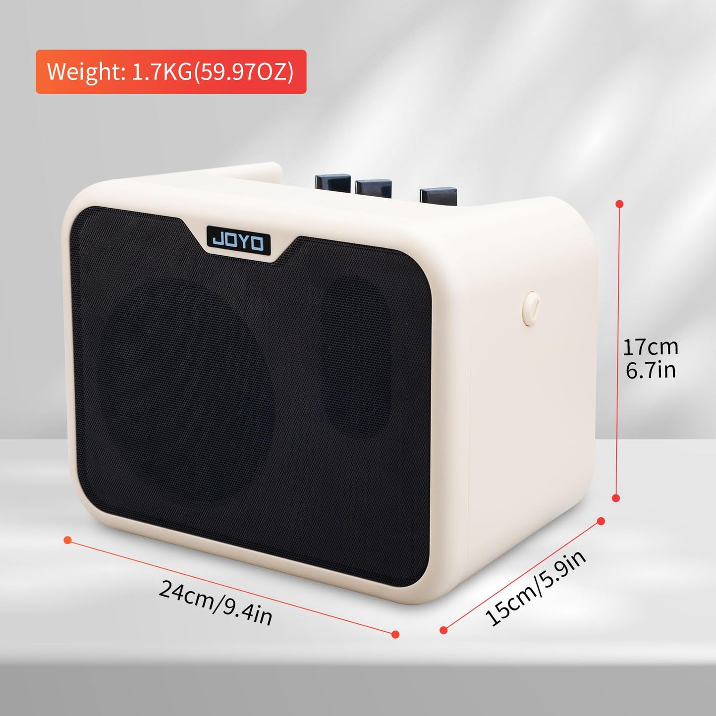 JOYO 10W Mini Bass Amp Bass Guitar Practice Amp Combo Bass Amplifier Portable Small Battery Powered Bass Amp Dual Channel (MA-10B)