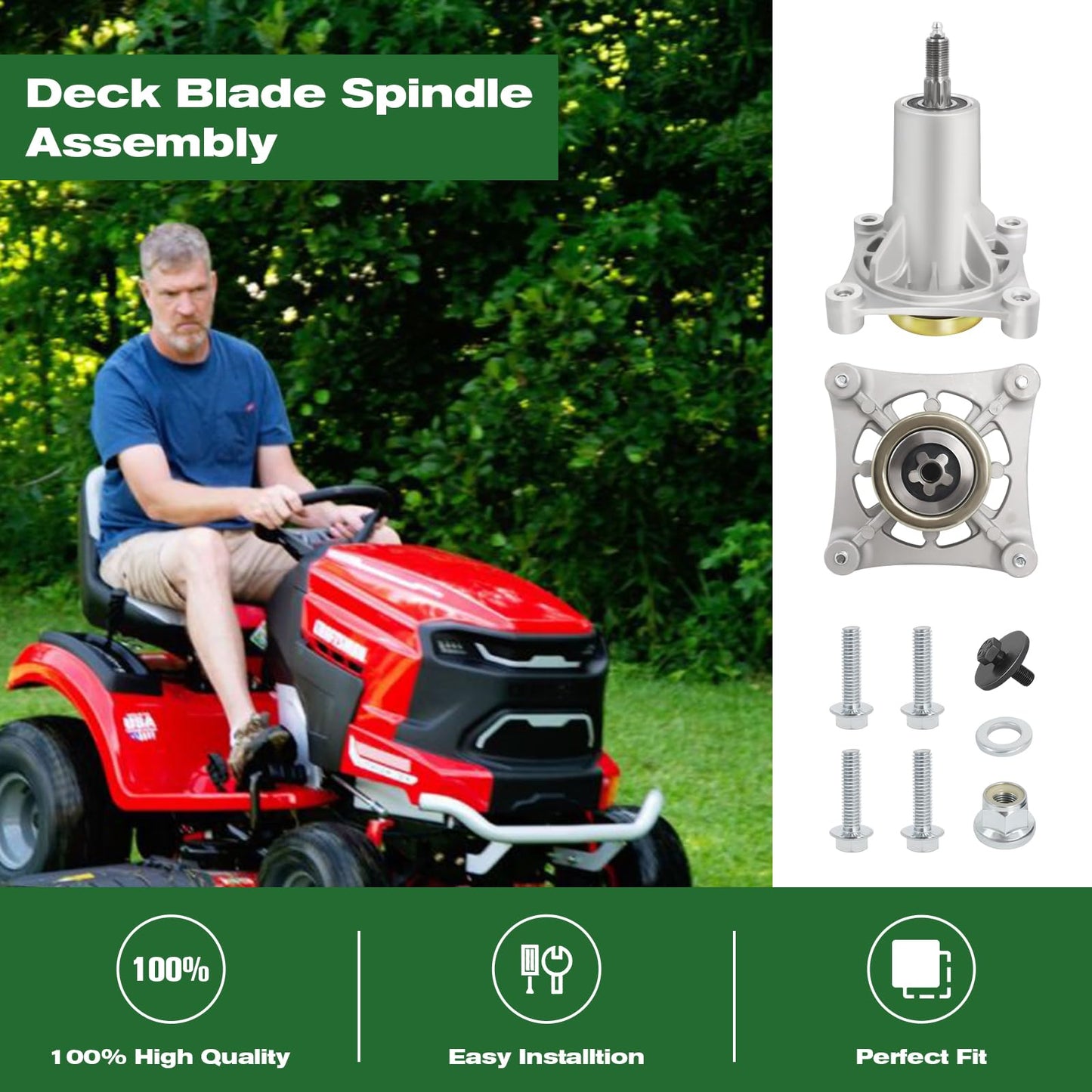 532187281 187292 532187292 587819701 Spindle Assembly Compatible with Husqvarna/Craftsman/AYP/Poulan 54 Inch Decks,Compatible with Ariens 21546238 21546299