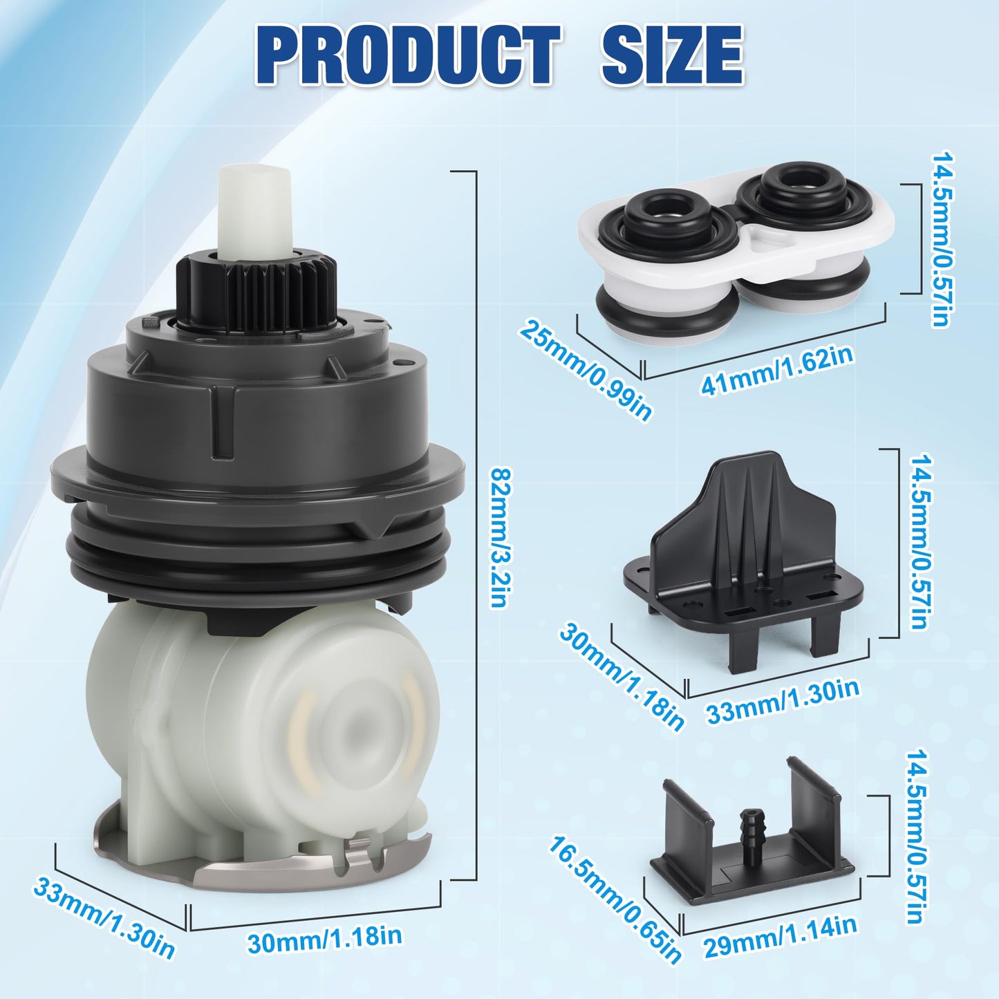 RP46463 Cartridge Replacement for Monitor 17 Series (2006-Present) Compatible with Delta Tub and Shower Faucet Parts Delta Shower Faucet Cartridge with Seat and Spring Adapter