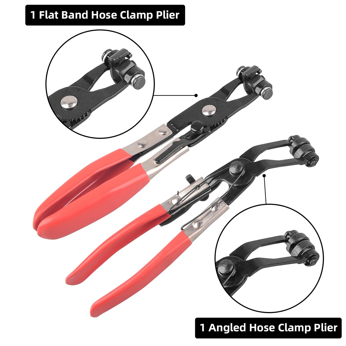 DAYUAN 9pcs Wire Long Reach Hose Clamp Pliers Set Fuel Oil Water Hose Auto Tools
