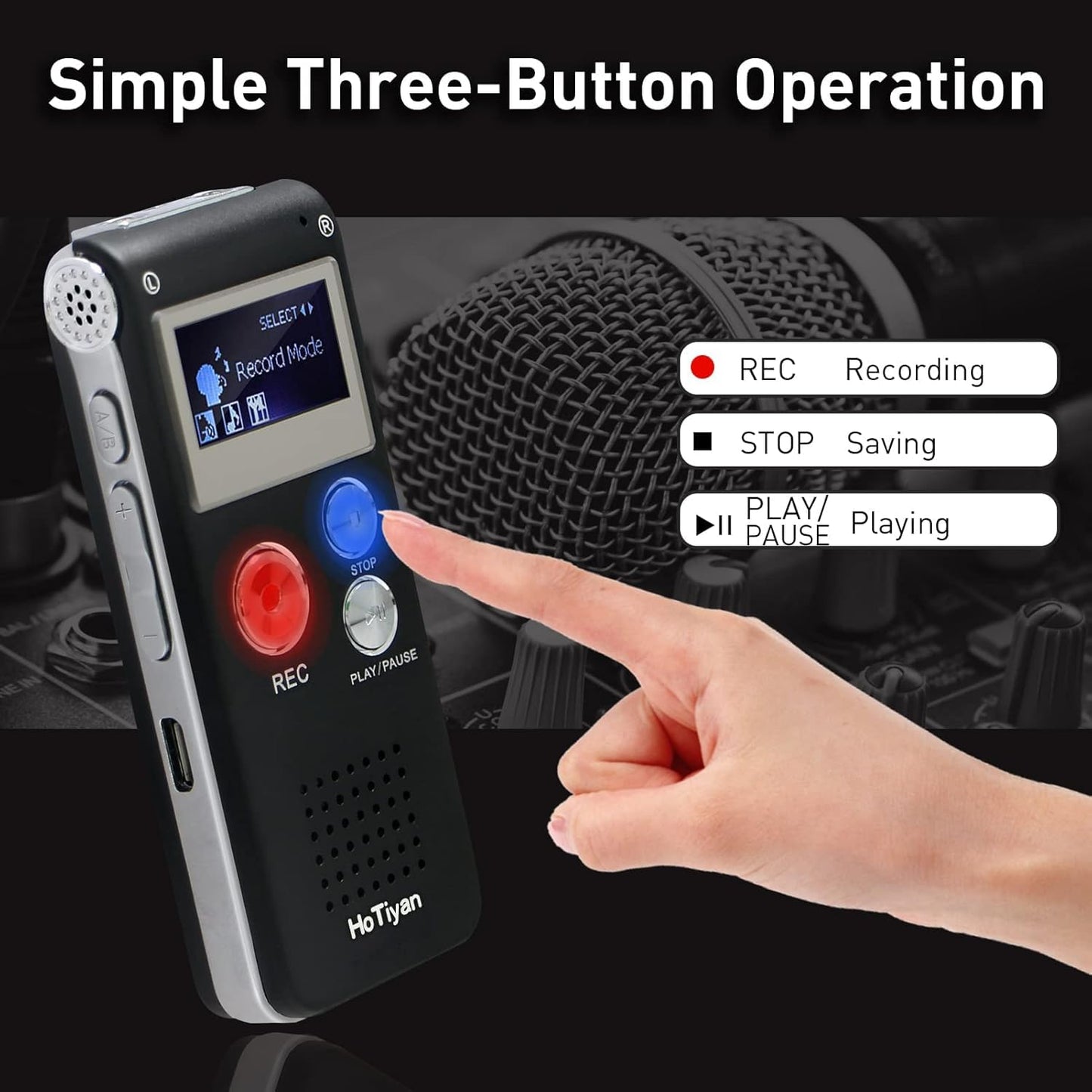 Ghost Hunting Recorder Digital Voice Recorder 16GB Digital Voice Activated Recorder Sound Audio Recorder Dictaphone 2 LED Cat Balls Motion Activated Cat Ball Toy Voice Activated Recorder