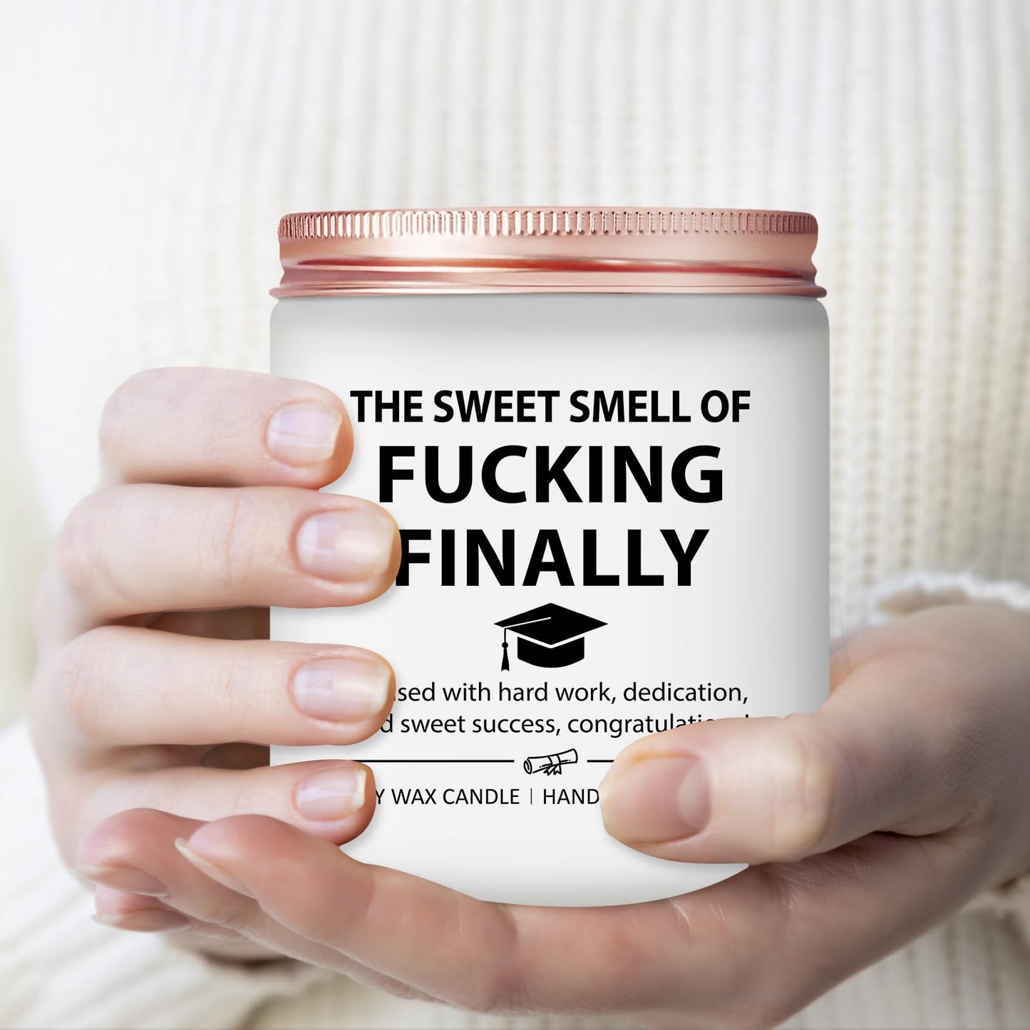 Risnoae Graduation Gifts for Her 2026 - High School, University, College, Masters Degree, Phd, Nurse Graduation Candle Gifts for Women, Men - Cool Personalized Female Grade 8 Graduated Gift