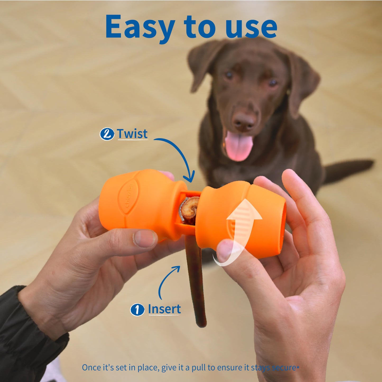 Chewise Bully Stick Holder for Dogs, BPA-Free Safety Dog Chew Holder to Prevent Choking, Fits Various Bully Sticks and Dog Sizes