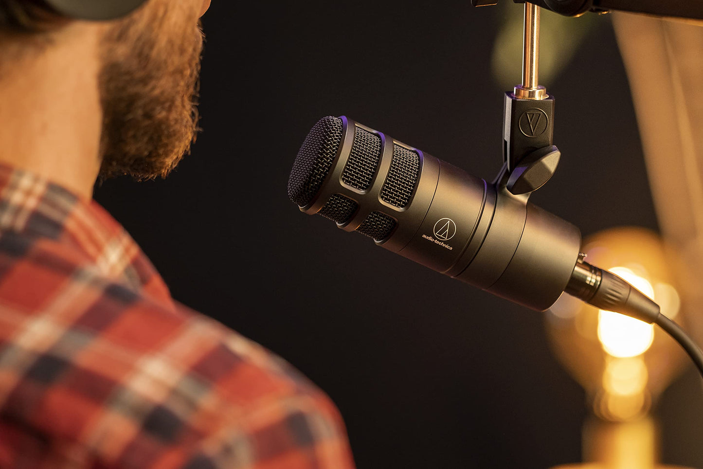 Audio-Technica AT2040 Hypercardioid Dynamic Podcast Microphone, Black