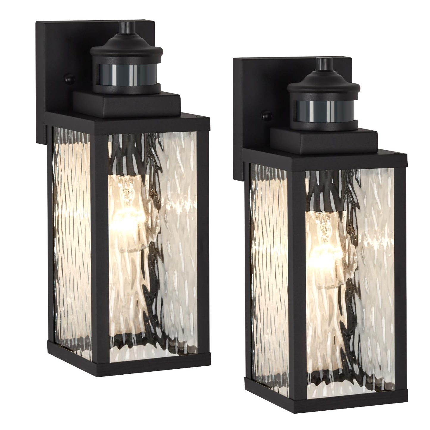 MDENLT 2 Pack Motion Sensor Outdoor Wall Lights,Updated Dusk to Dawn Outdoor Lighting, Exterior Light Fixtures Wall Mount,Waterproof Porch Light Outside Lights for House