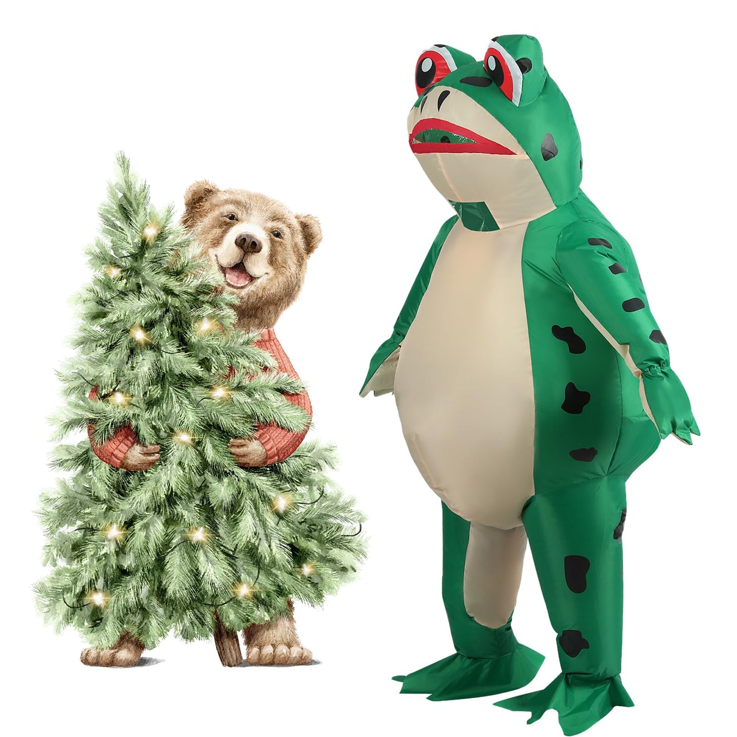 Inflatable Costumes for Kids Inflatable Frog Costume Teen Halloween Cosplay Party Polyester Blow Up Costumes