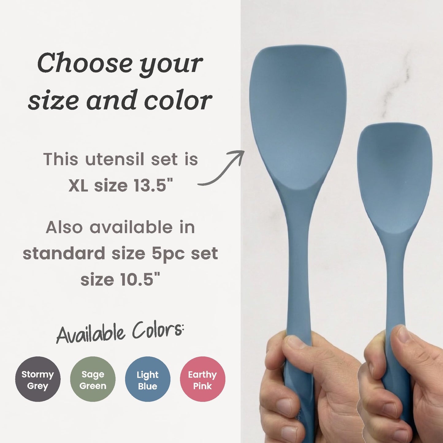 StarPack Premium Range XL Silicone Kitchen Utensil Set (6 Piece) in EU LFGB Grade with Hygienic Solid Coating + Bonus 101 Cooking Tips - Teal Blue