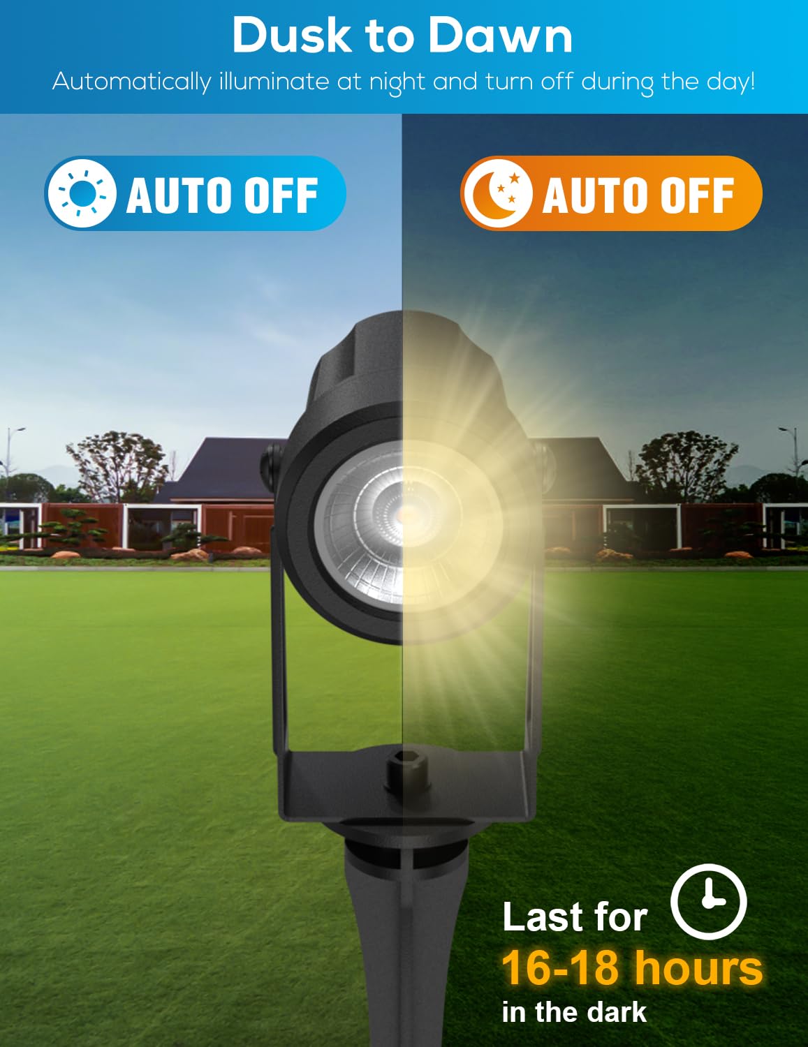 ZYAN Solar Landscape Spotlights Outdoor Waterproof IP65, Bright Solar Powered Garden Yard Spot Lights for Outside Plant, Tree, Pathway, Auto On/Off Wall Lights for Walkway, Lawn-4 Pack