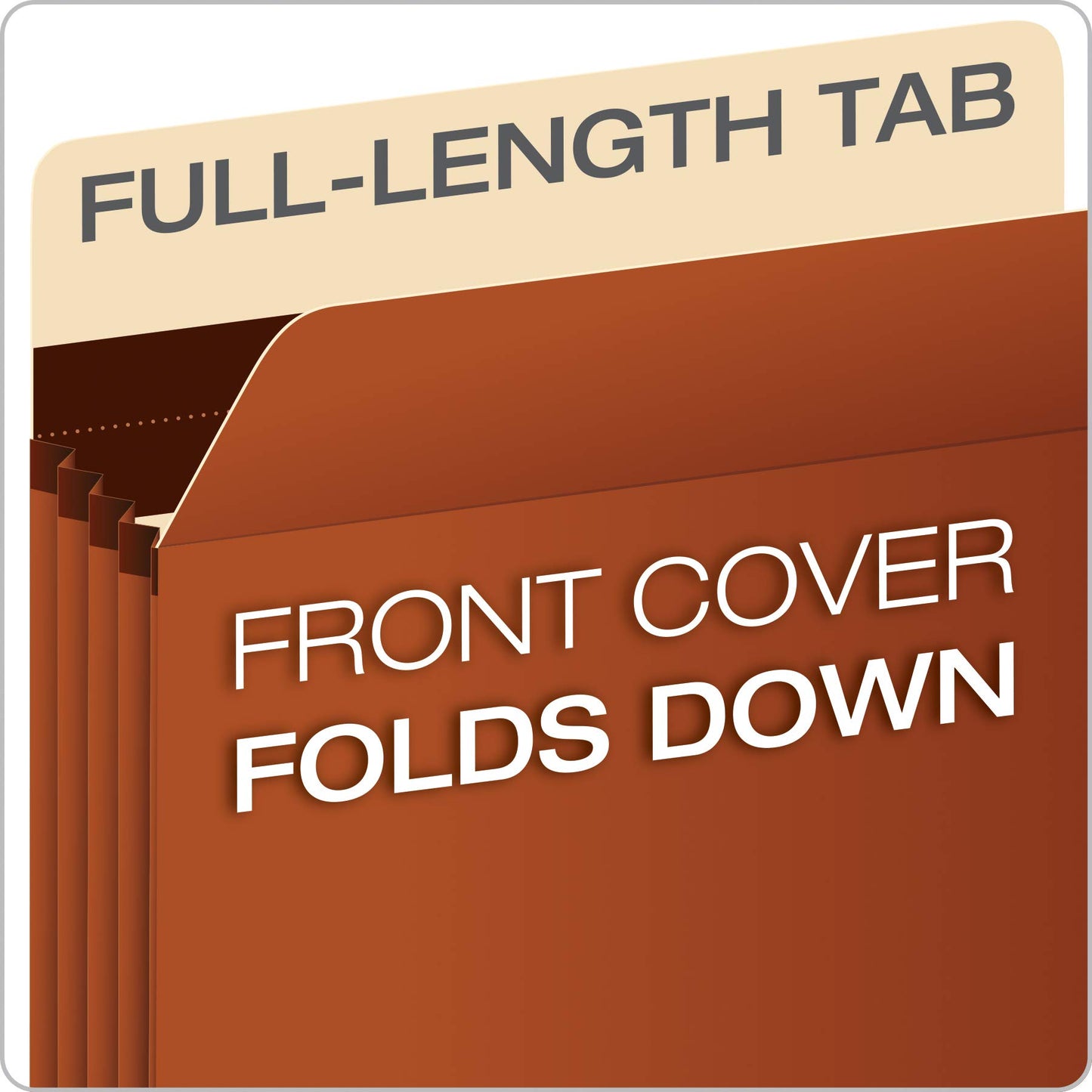 Pendaflex Expanding Accordion File Pockets, Extra Durable, Expands 5.25", Letter Size, Reinforced with Dupont Tyvek Material, 10/Box (15422) Brown