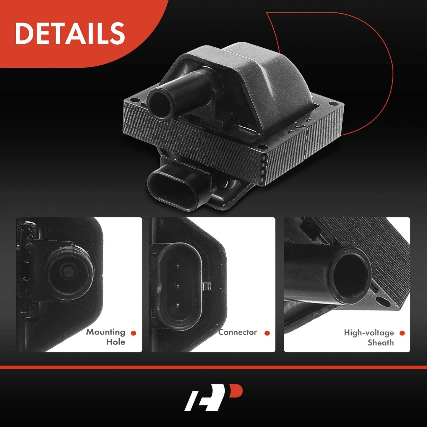 A-Premium Engine Ignition Coil Pack Compatible with Chevrolet, GMC Models - Silverado 1500 2500, Tahoe, Blazer, Astro, S10 & Oldsmobile, Pontiac, Isuzu, Buick, Cadillac Models & More