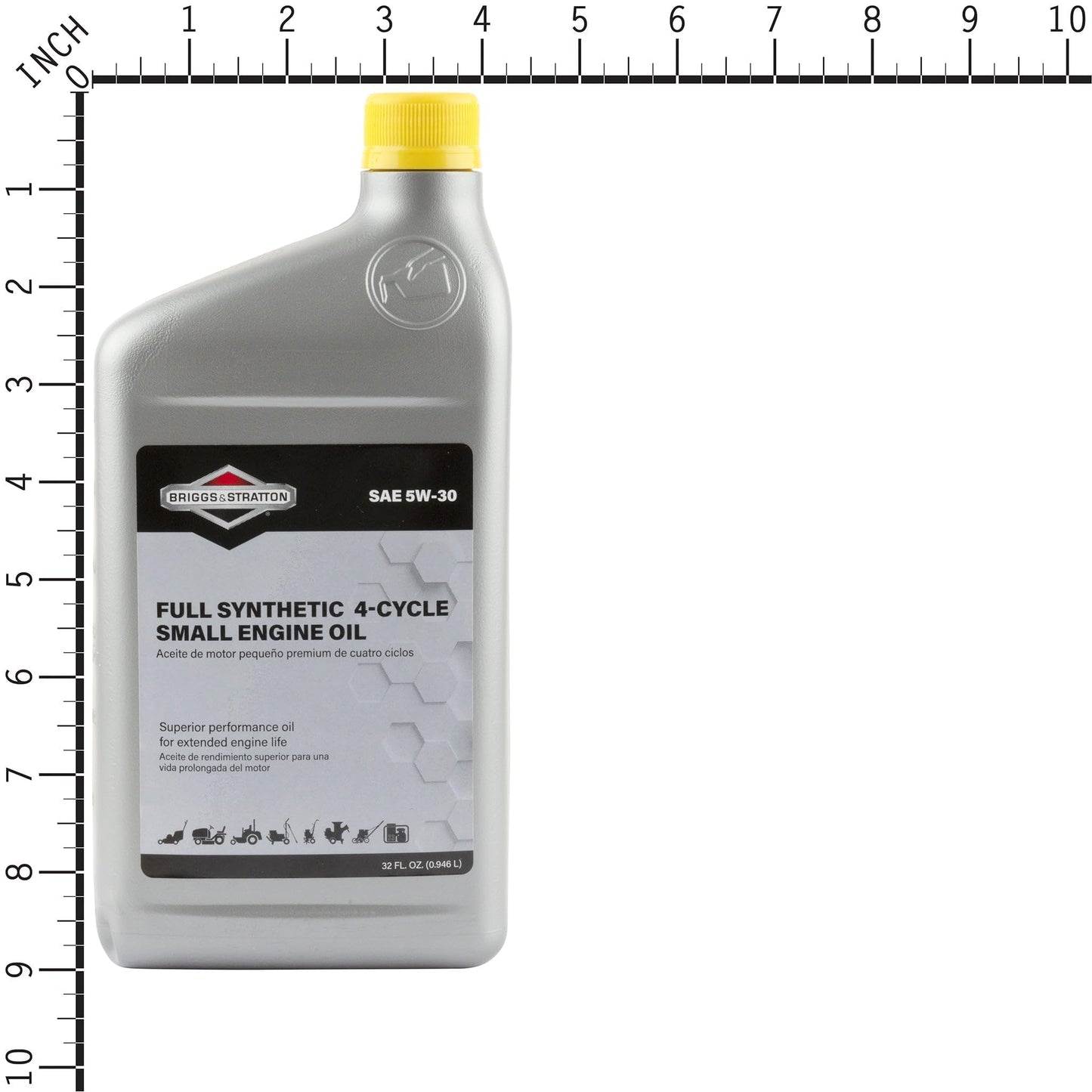 Briggs & Stratton 100074 SAE 5W-30 Synthetic Small Engine Motor Oil, 32-Ounce