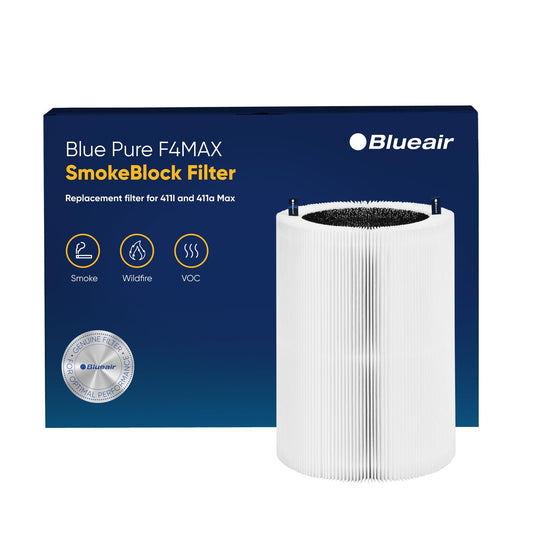 BLUEAIR Blue Pure 411i Max SmokeBlock Genuine Replacement Filter, Extra Carbon Captures 99.99% of Wildfire Smoke, fits Blue Pure 411i Max Air Purifier