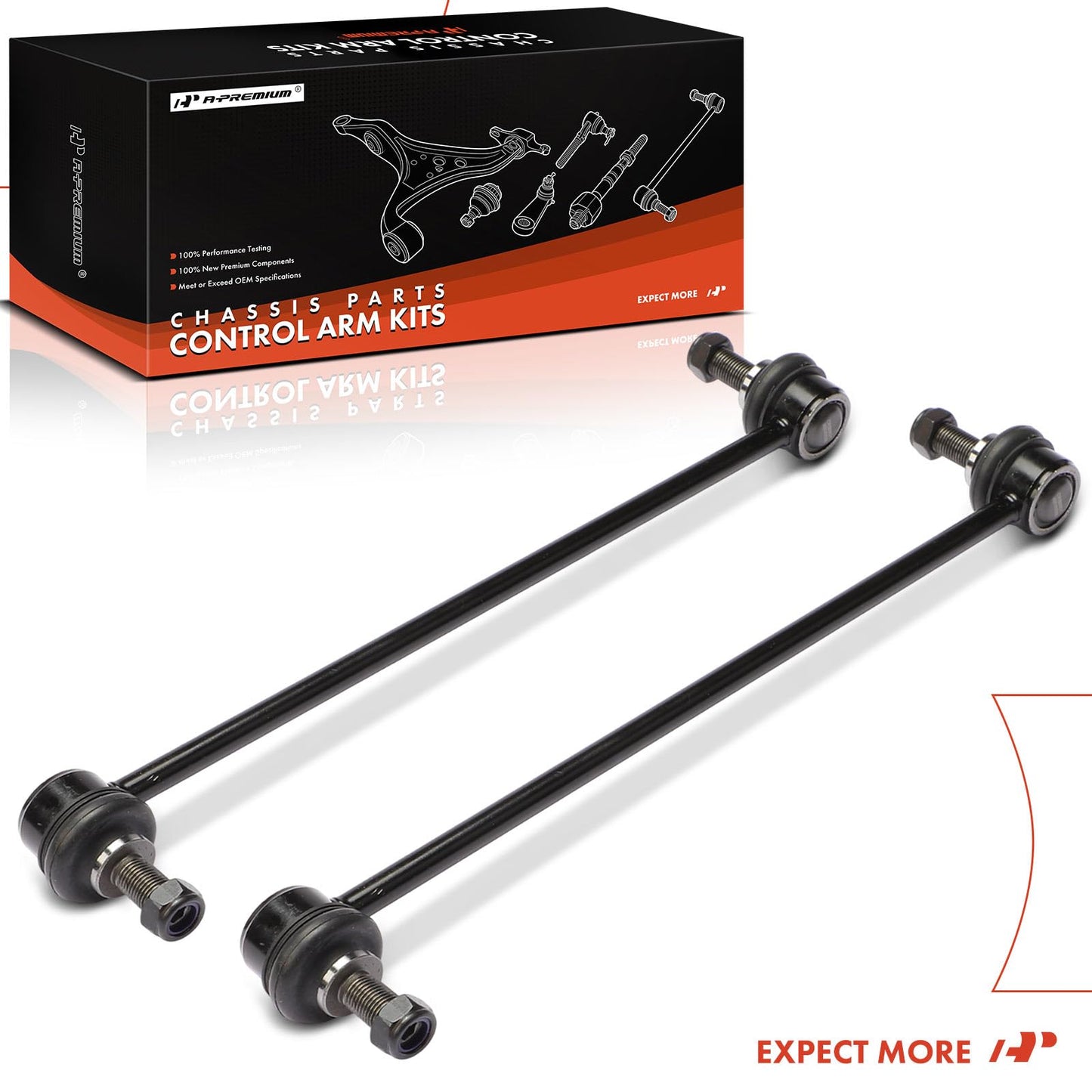 A-Premium 2 x Front Sway Bar Links Stabilizer Bar Links, Compatible with Kia Sedona 2015-2021 & Hyundai Genesis Coupe 2010-2011