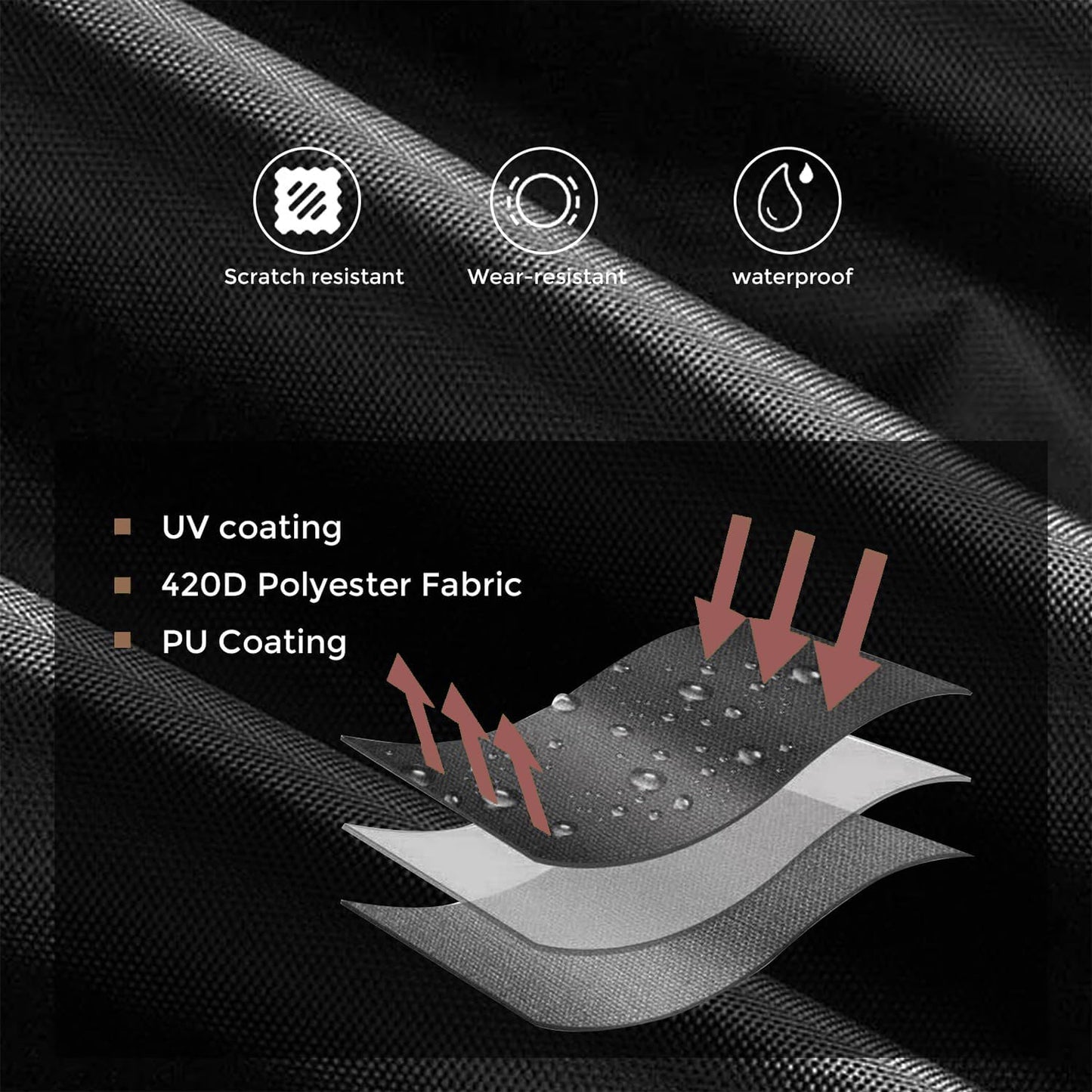 KCCLPRE Double Egg Chair Cover Waterproof Patio Hanging Extra Large Zipper Heavy Duty Swing Outdoor Wicker Furniture Person Egg Chair Covers Windproof Anti-UV Dustproof 91x80 Inch Black