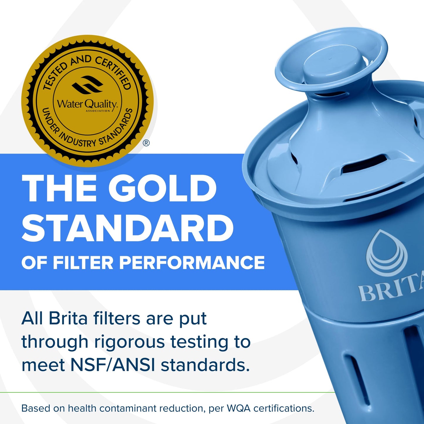 Brita 10 Cup Elite Filter Pitcher with Smart Light Indicator, Reduces 30+ Contaminants including Lead and Microplastics, Filter lasts 6 months, Tahoe, Black