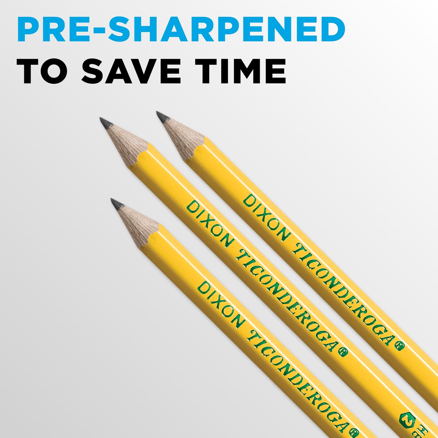 Ticonderoga Wood-Cased Pencils, Pre-Sharpened, 2 HB Soft, Yellow, 72 Count