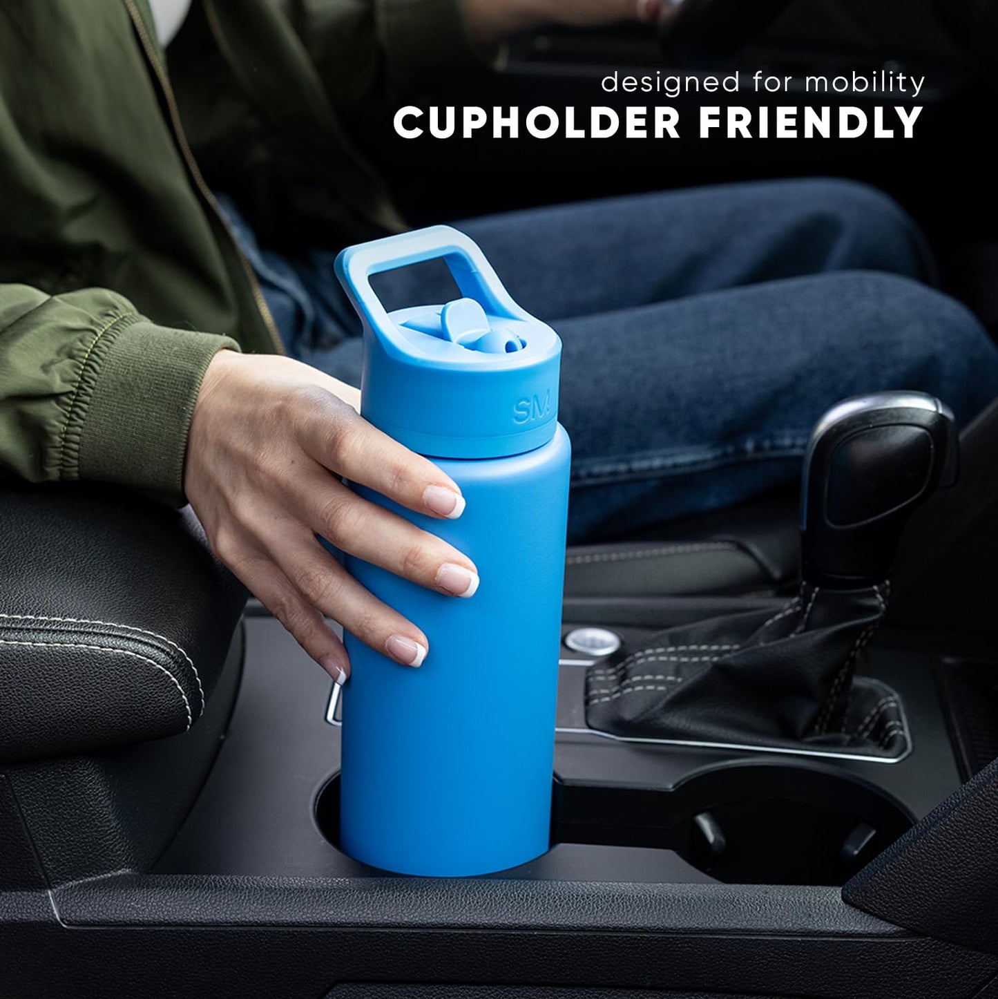 Simple Modern Water Bottle with Straw Lid | Vacuum Insulated Stainless Steel Metal | Reusable Leak Proof BPA-Free Flask for Sports Gym | Summit Collection | 30oz, Cream Leopard
