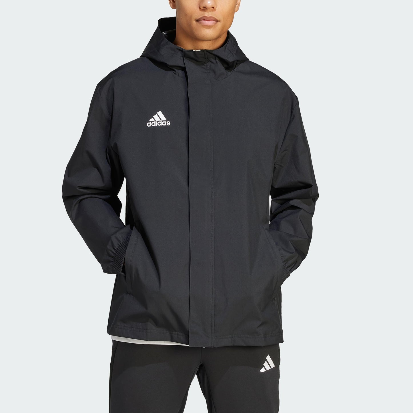 adidas Men's Entrada All Weather Jacket, Black, Small