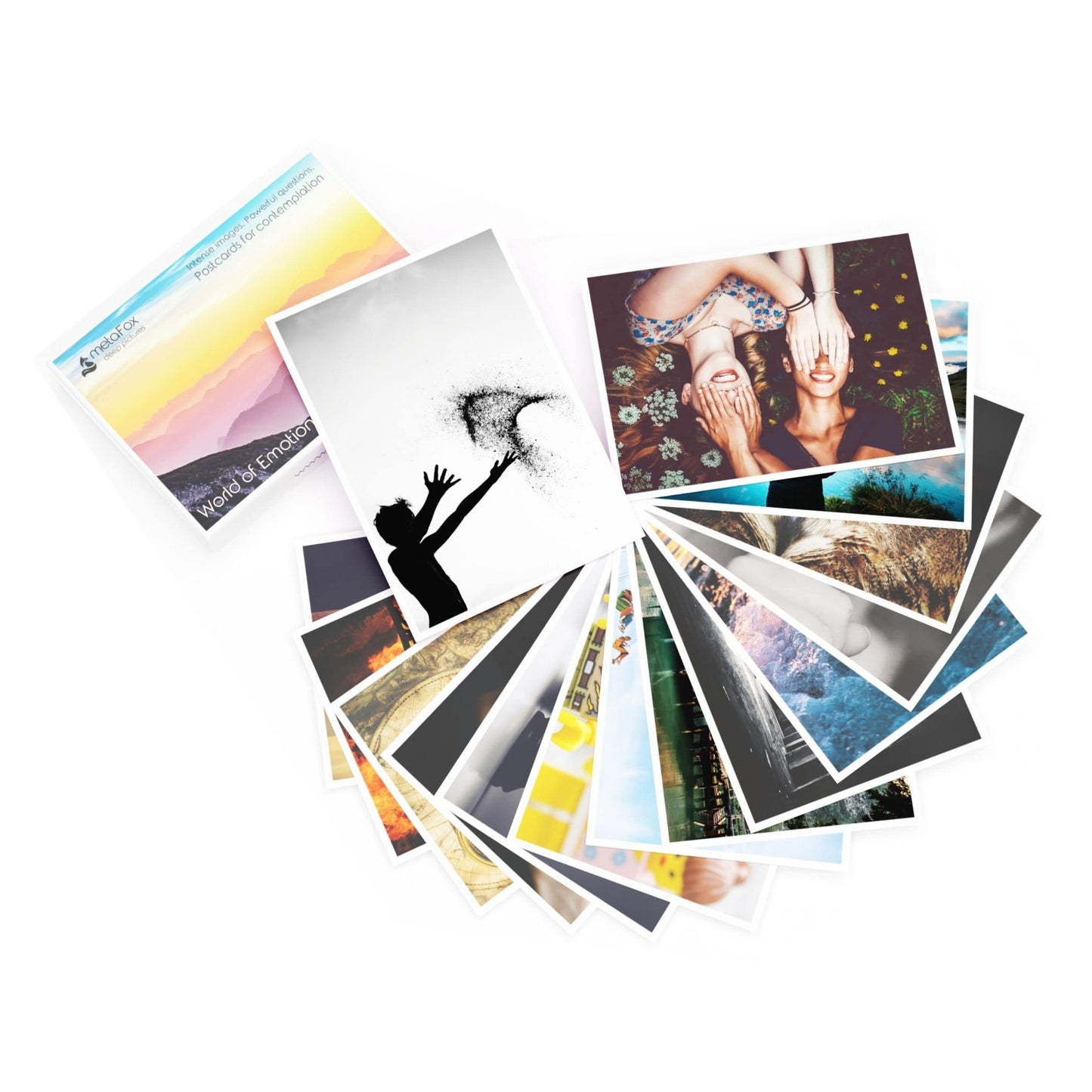 metaFox ‘World of Emotions’ Coaching Cards | 52 Emotion Picture Cards for Coaching & Therapy | Master Your Emotions & Build Emotional Intelligence