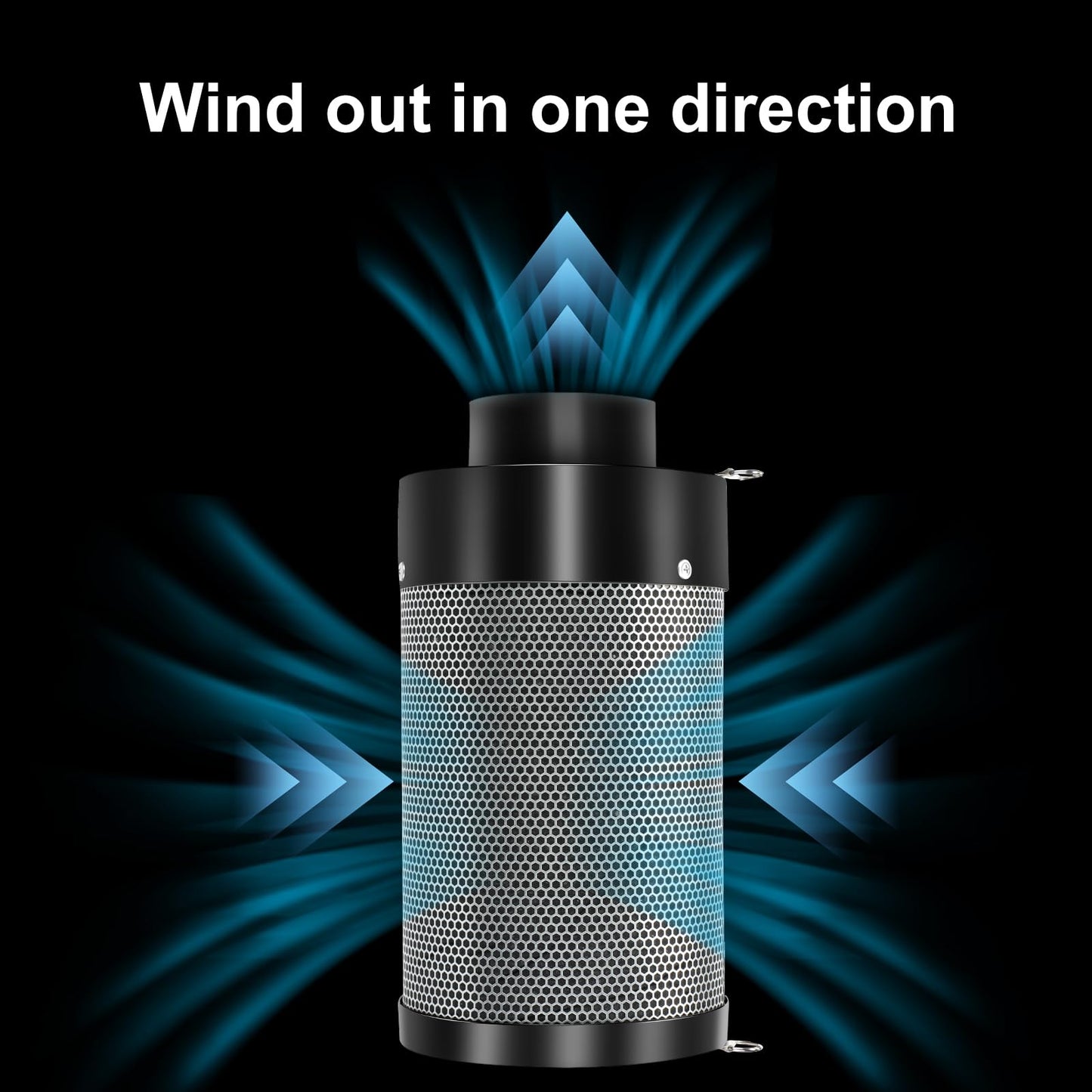 ATOUR 4 Inch Air Carbon Filter with Australian Virgin Charcoal – Odor Control. Built-in 5.5" Quiet Fan with Speed Control, for Inline Duct Fans & Grow Tents. Includes Vent Cover + Pre-Filter 4"x13.4"