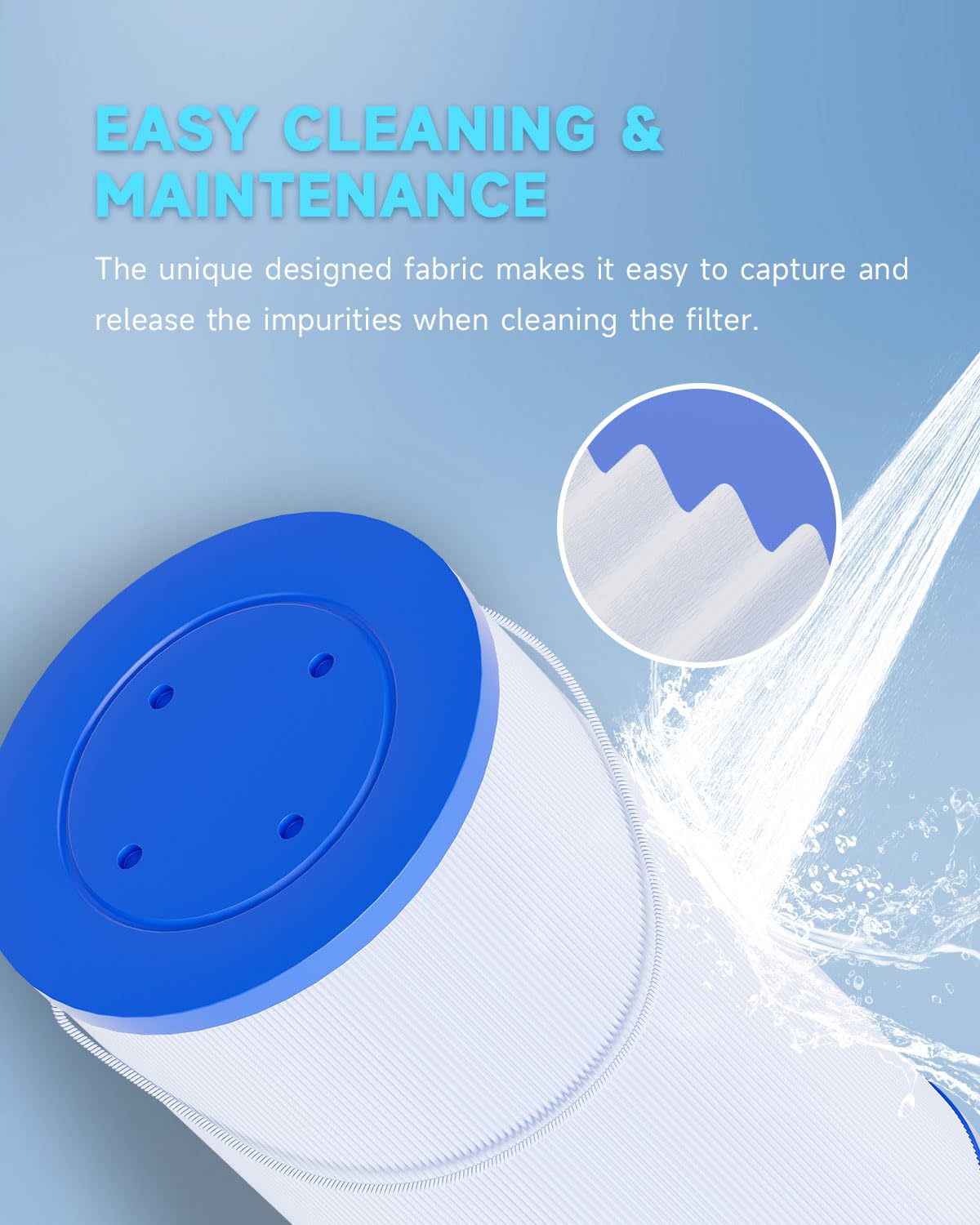 AQUALTRA Hot Tub Filter Cartridges Replacement Compatible with FC-2402 Spa Filter, 303279, 78460, PFF42TC-P4, 5CH-37, SD-01322, Hot Tub Filters, 1 1/2" MPT Thread 9 3/8" x 5 1/4" 2 Pack