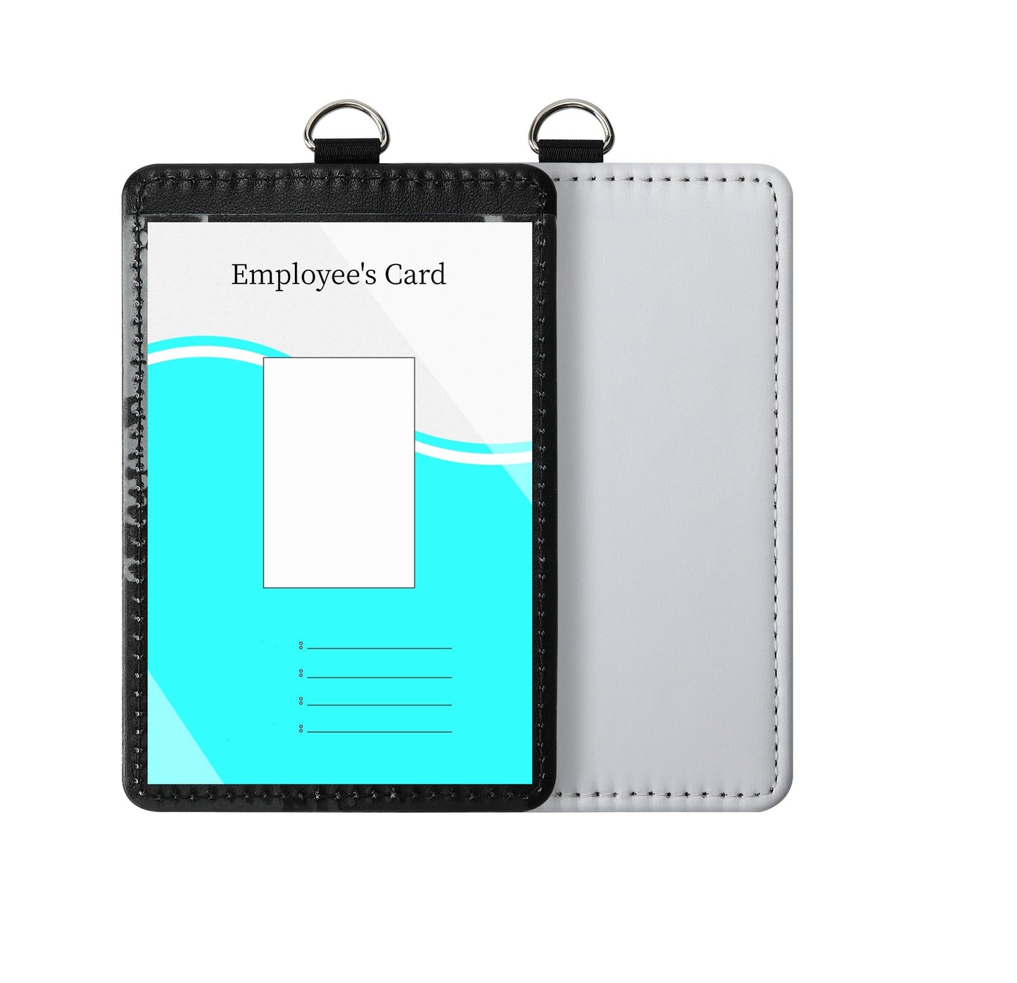 30 Pack Sublimation Blanks Bulk Pu Leather ID Badge Holder Heat Transfer Print Vertical ID Card Holders for Badges Buddy Waterproof Name Tag Holders Blank for Coach Office Employees Students