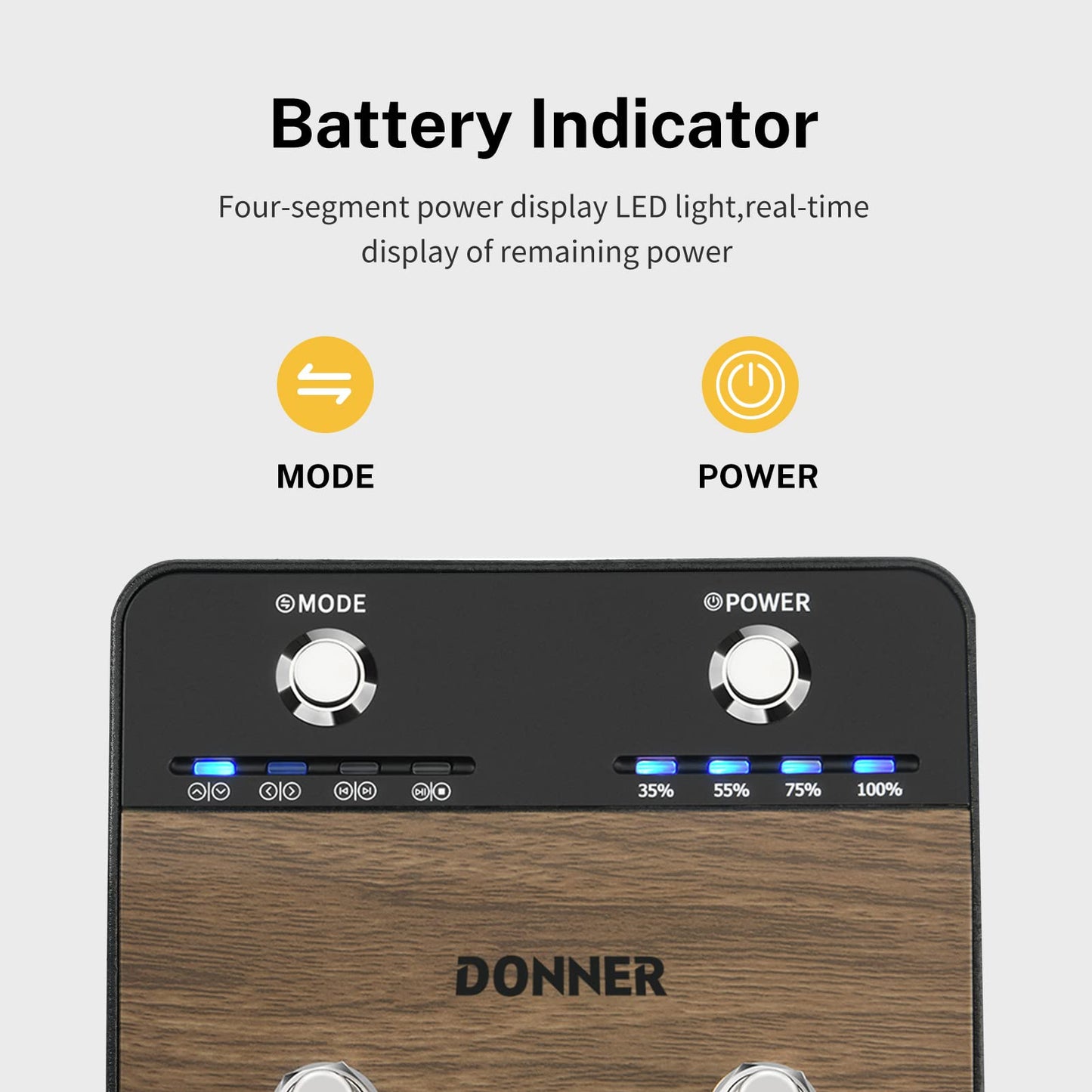 Donner Wireless Page Turner Pedal Teleprompter App Control Foot Pedal for Tablets Rechargeable