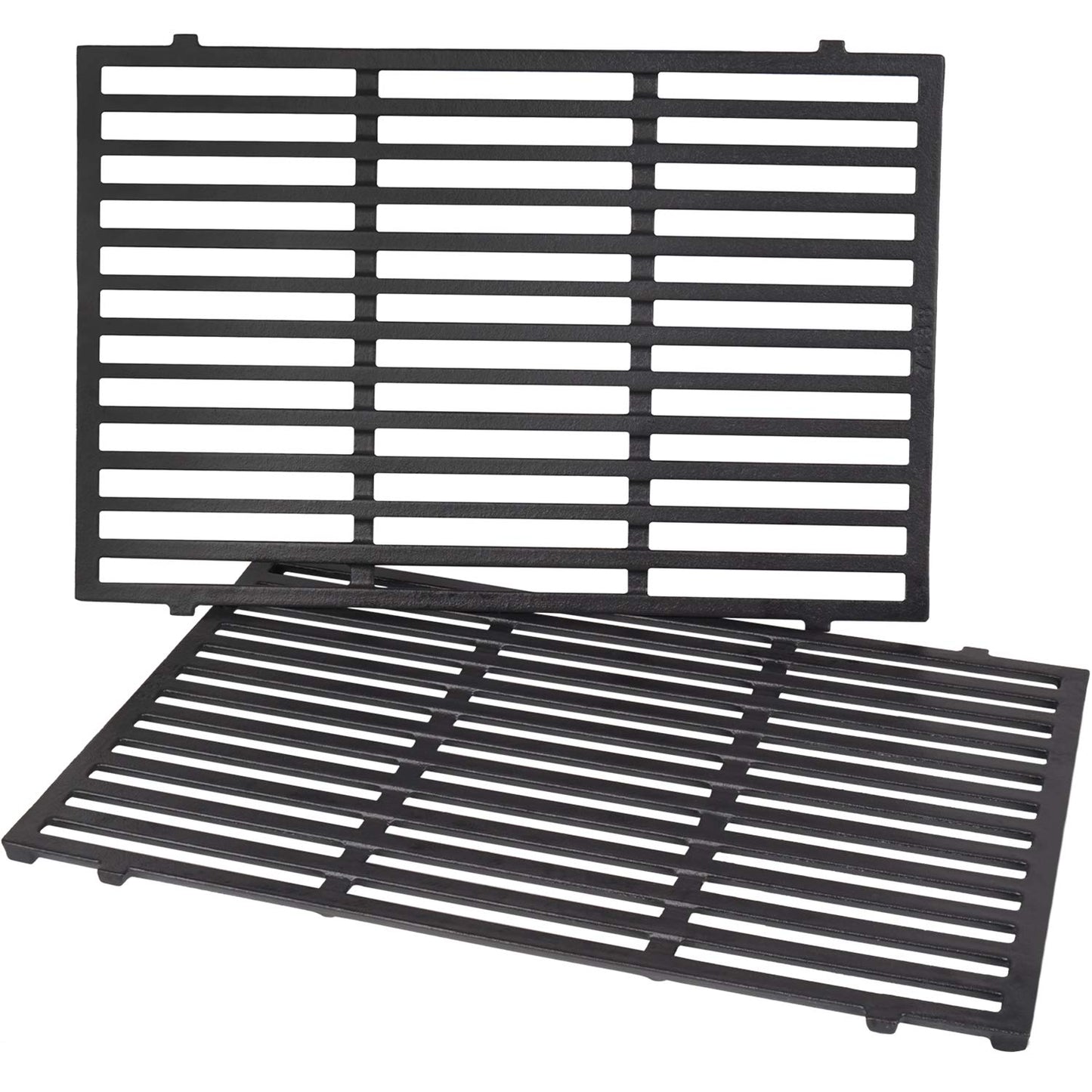 X Home 7638 Grill Grates Replacement for Weber Spirit 300 Series, E-310 E-330, Genesis Silver/Gold B & C Grill Replacement Parts, Cast Iron, 17.5 x 11.9 Inch, 2-Pack