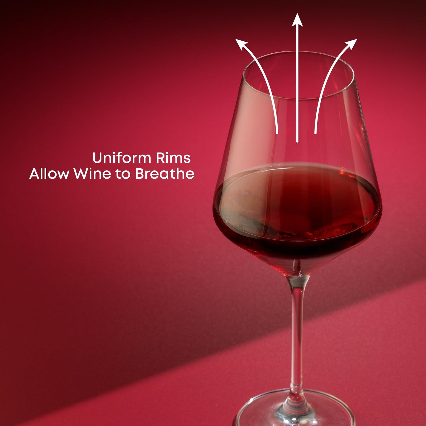 JoyJolt Layla Red Wine Glasses, Set of 4 Italian Wine Glasses, 17 oz Clear Wine Glasses