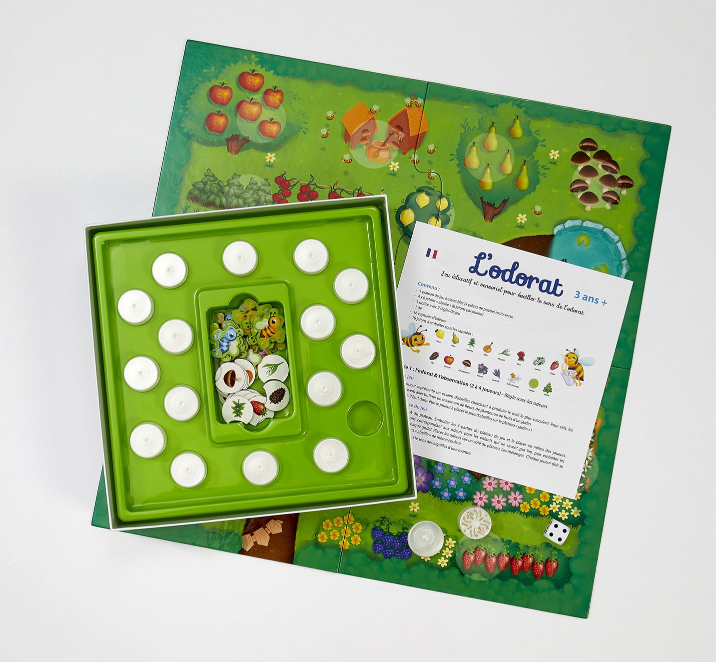 Sentosphère - L'Odorat - Jeu d'Éveil Sensoriel pour les enfants - Découvre les Odeurs - Activitée Éducative et Olfactive - Montessori - À Partir de 3 Ans - 2-4 Joueurs - 001366
