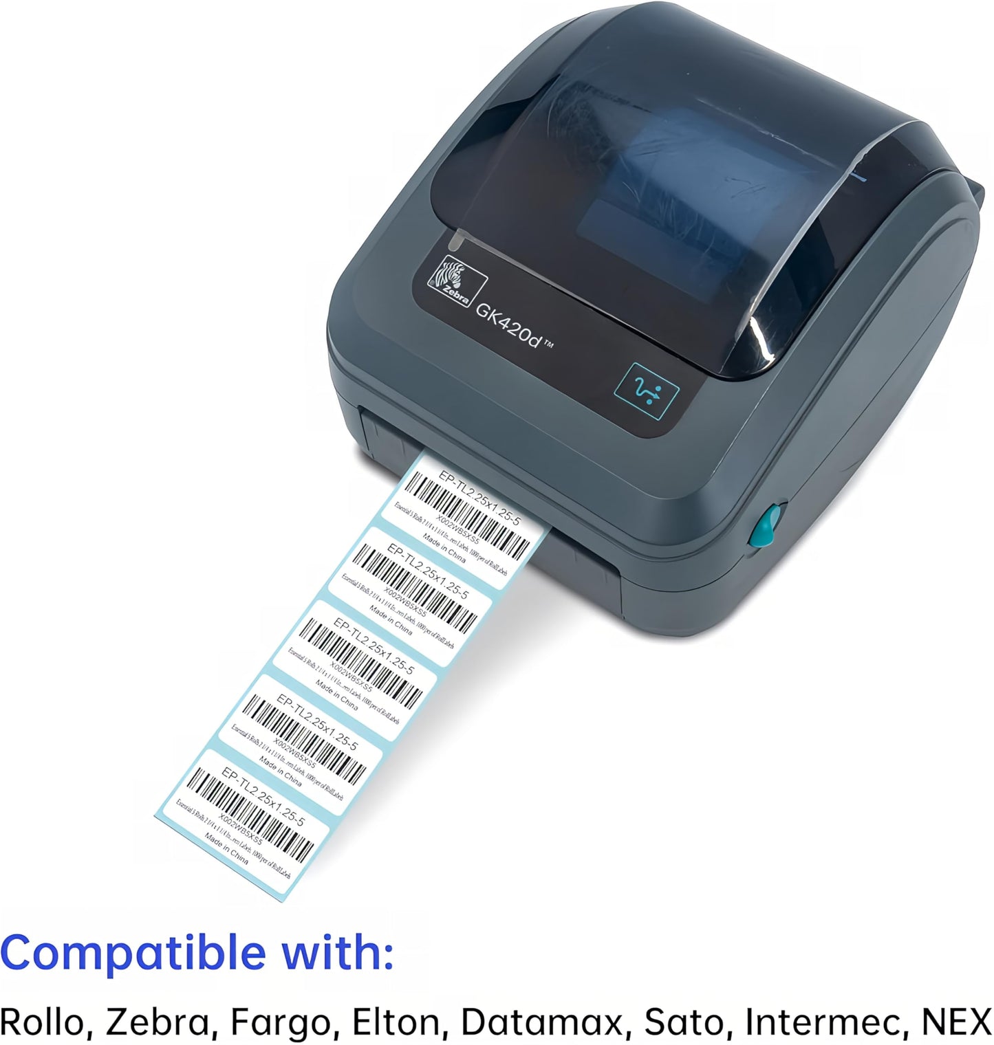 The-new-style 2 x 1 inch (51 x 25 mm) [10 Rolls, 10000 Labels] Thermal Label UPC Barcode & Multipurpose Labels Compatible with Zebra & Rollo Label Printer,Premium Adhesive & Perforated Size