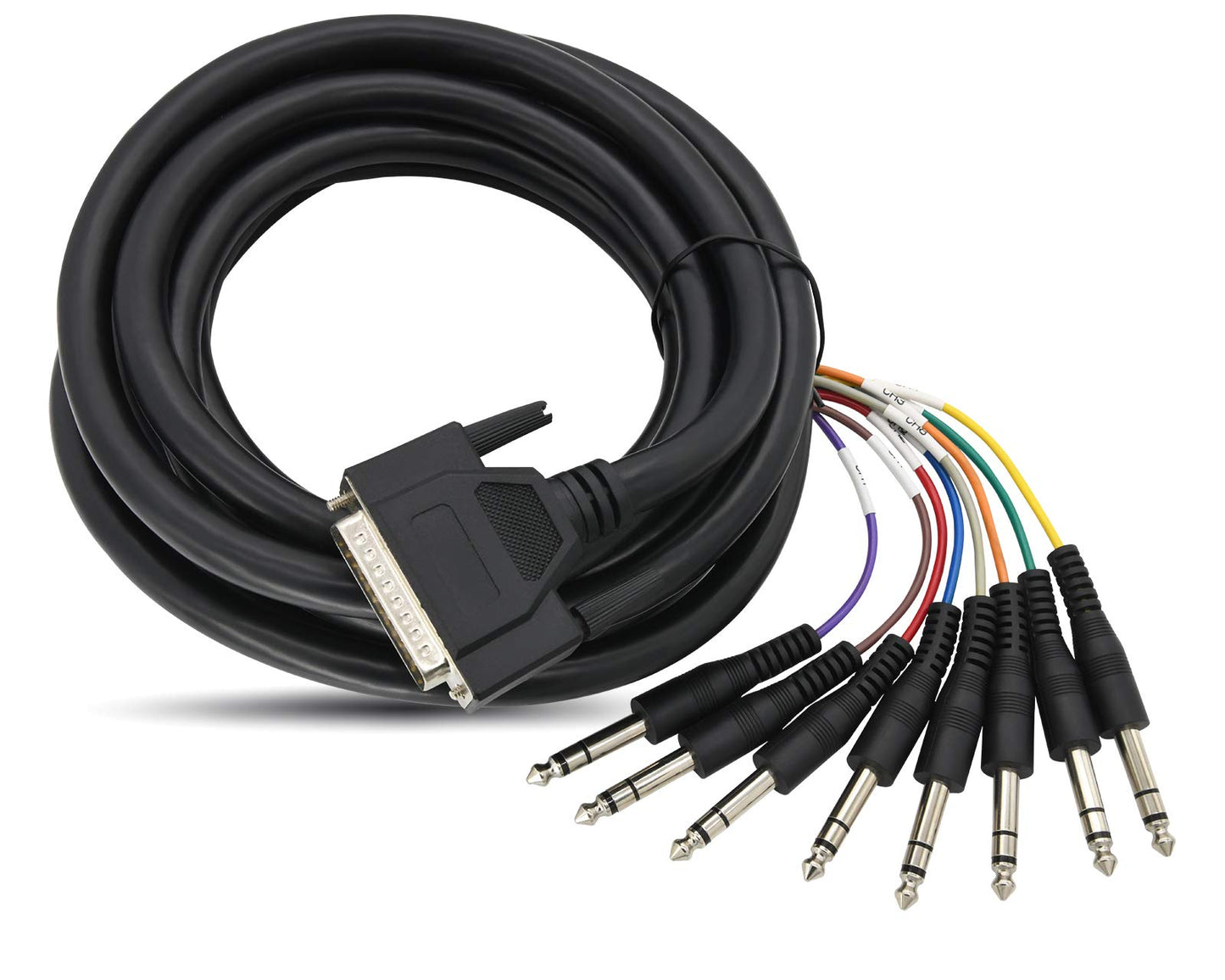LuckySlycyc Balanced Snake DB25 TRS Interface to 1/4" TRS Analog Recorder Interface Cable 8 Channel (9.84 Feet) 25-Pin