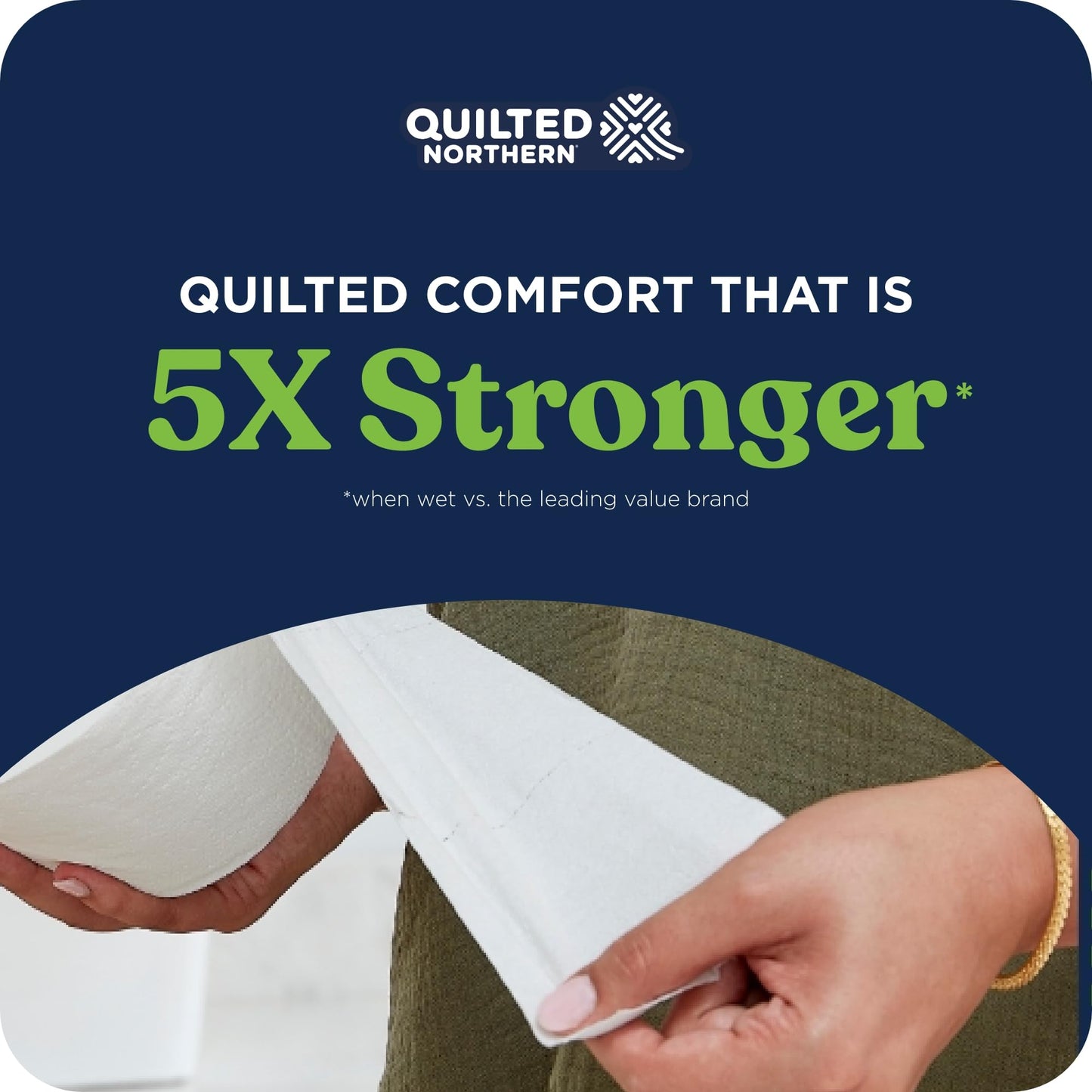 Quilted Northern Ultra Soft & Strong Toilet Paper, 8 Super Mega Rolls = 48 Regular Rolls, 5X Stronger*, Premium Soft Toilet Tissue