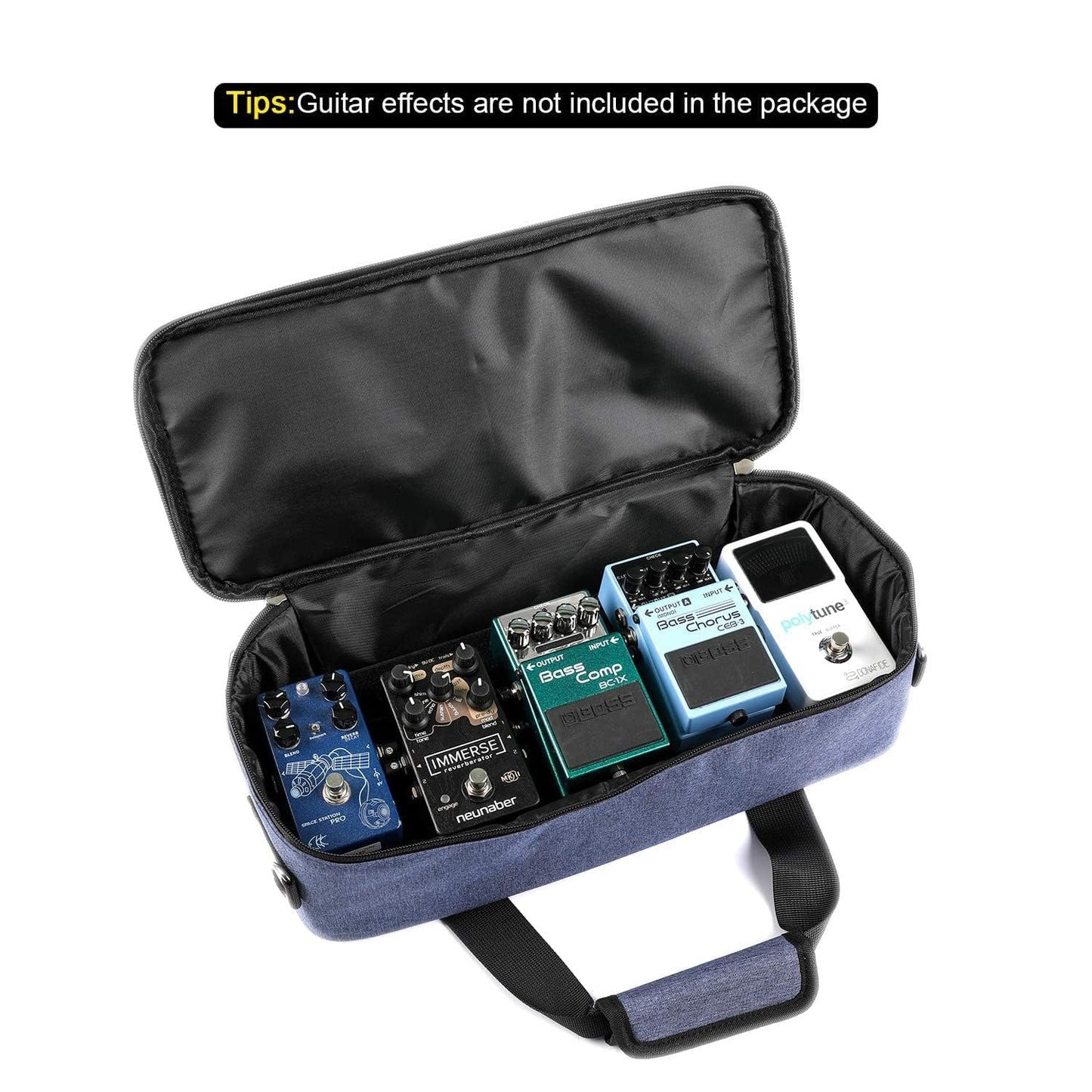 Ghost Fire Guitar Pedal Board Aluminum Alloy 0.8lb Super light Effect Pedalboard13.7''x5.5'' with Carry Bag,SPL-01