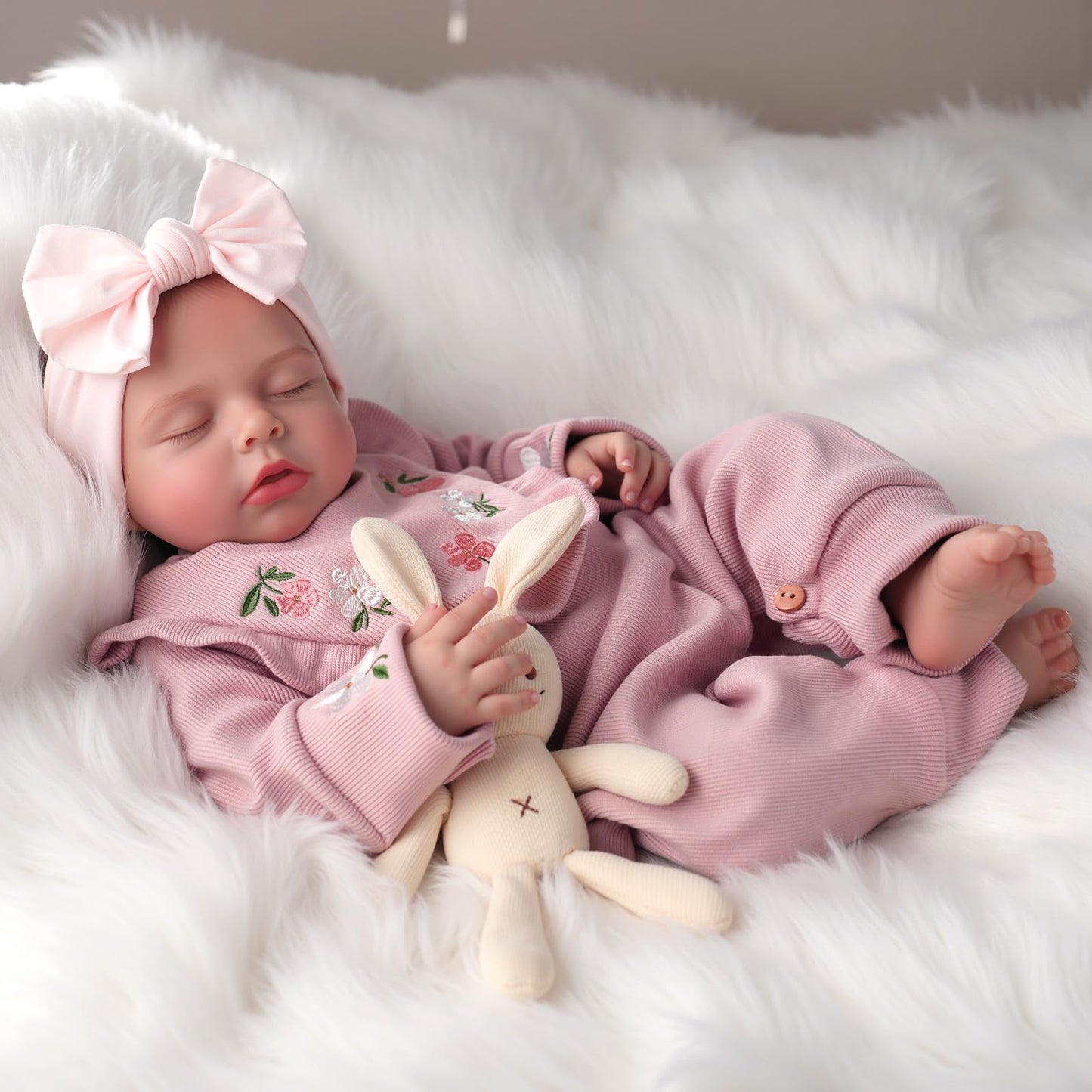 BABESIDE Lifelike Reborn Baby Dolls - 20 Inch Realistic Newborn Baby Doll Sleeping Real Life Baby Dolls Girls with Gift Box for Kids Age 3+
