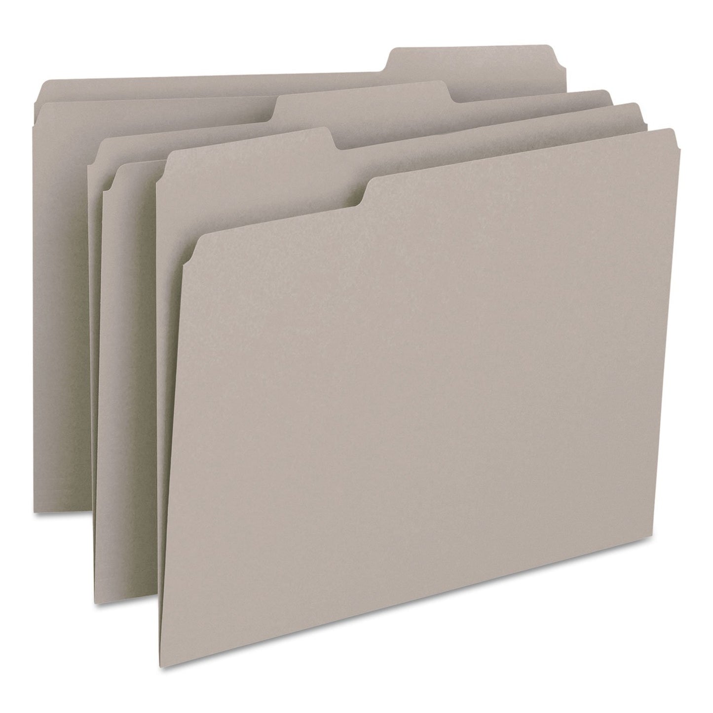 Smead 1/3-Cut File Folders, Letter Size, Gray, 100 Per Box (12343)