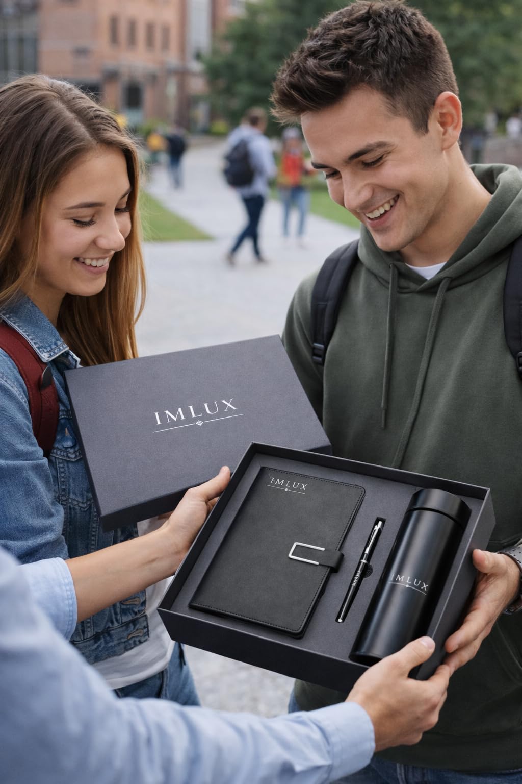 IMLUX Luxury Executive Business & Corporate Gift Set – Notebook, Premium Pen & Insulated Tumbler – Office Gift Box