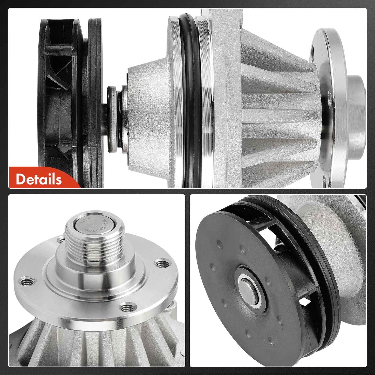 A-Premium Engine Water Pump [DOHC, 6Cyl 2.0L 2.5L 2.8L 3.0L] Compatible with [3,5 Series E36 E46 E39 E34] 320i, 323ci, 325is, 328ci, 330i, 525i, 528i 97-00 & M3 E36, X3 E83, Z3 E36, Z4 E85 & More