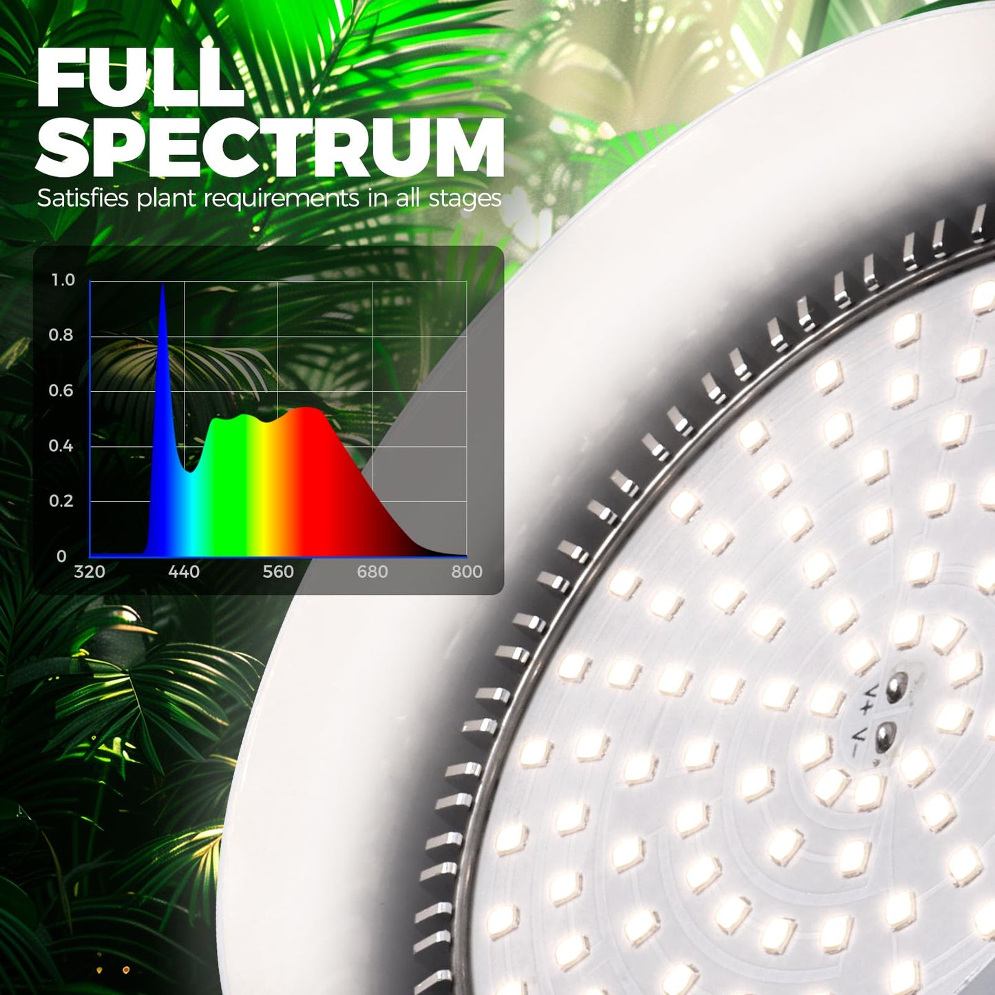 Barrina LED Grow Light Bulb with Timing and Hanging System, 25W 5000K Full Spectrum, 4H/9H/14H Timer, Hanging Grow Lights for Indoor Plants with 16.4FT Power Cord, Pendant Light for Plants