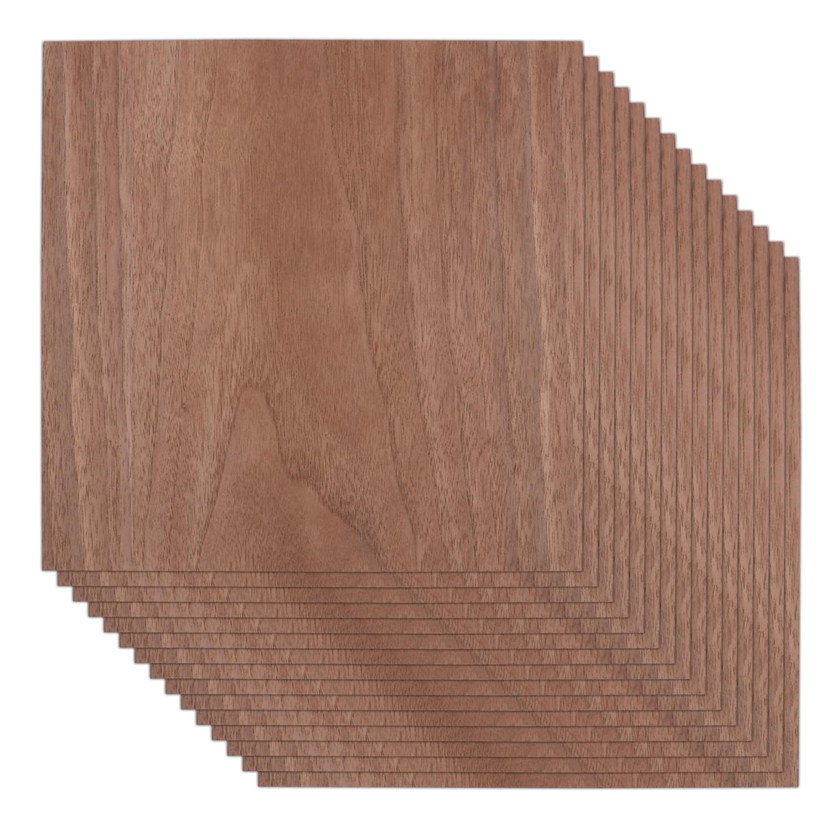 6 Pack 11.8 × 11.8 Inch Walnut Plywood Sheets, 1/8 Inch - 3mm Square Unfinished Wood Craft for Laser Cutting & Engraving, School DIY Projects, Painting, Fretwork, CNC Cutting, and Wood Burning