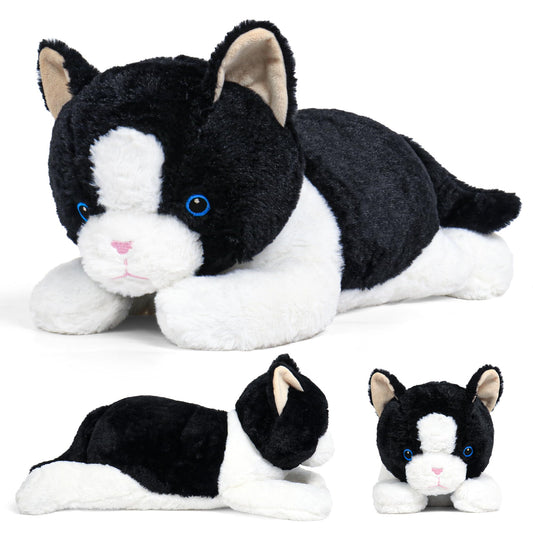5 lbs, 27 inches Cat Weighted Stuffed Animals, Cuddly Weighted Cat Plush Pillow Giant Plushie Ideal Gift for Adults & Kids