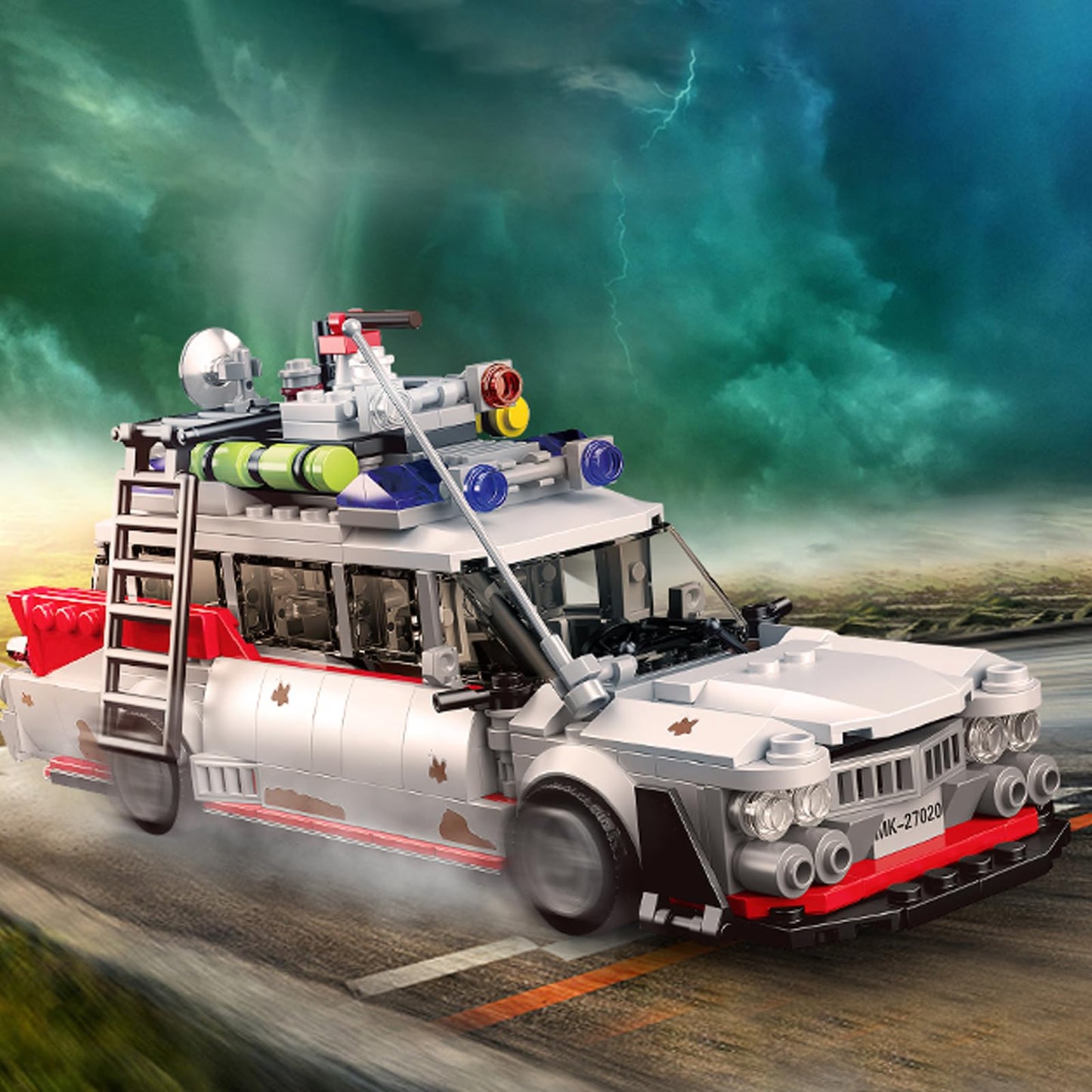 Mould King Ghostbusters ECTO-1 Model Car Building Kit, 27020 Ghost Car Building Blocks for Display and Collectible, Building Toy for Teens 14+ and Adults, 603 PCS