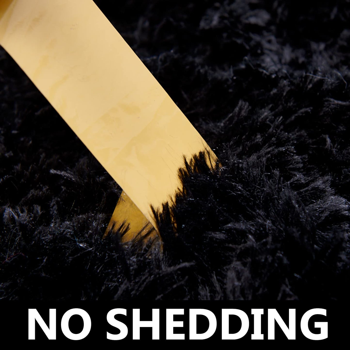BRICHOEE Black Round Rug 6 Feet Super Soft Fluffy Shag Circle Area Rugs for Kid's Bedroom, Fuzzy Plush Shaggy Circular Rug for Teen's Room, Cute Non-Slip Home Decor Black Carpet for Nursery Room