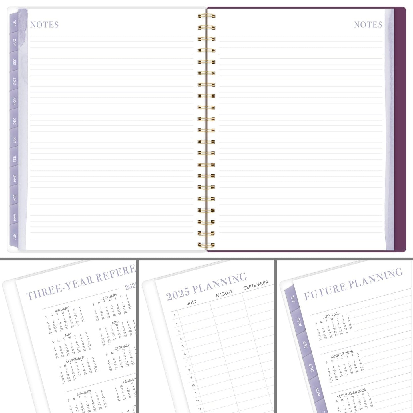 Cambridge Planner 2025-2026 Academic, Leah Bisch, Weekly & Monthly, 8-1/2" x 11", Large, Monthly Tabs, Flexible Cover, Petite Floral (LB38-905A-26)